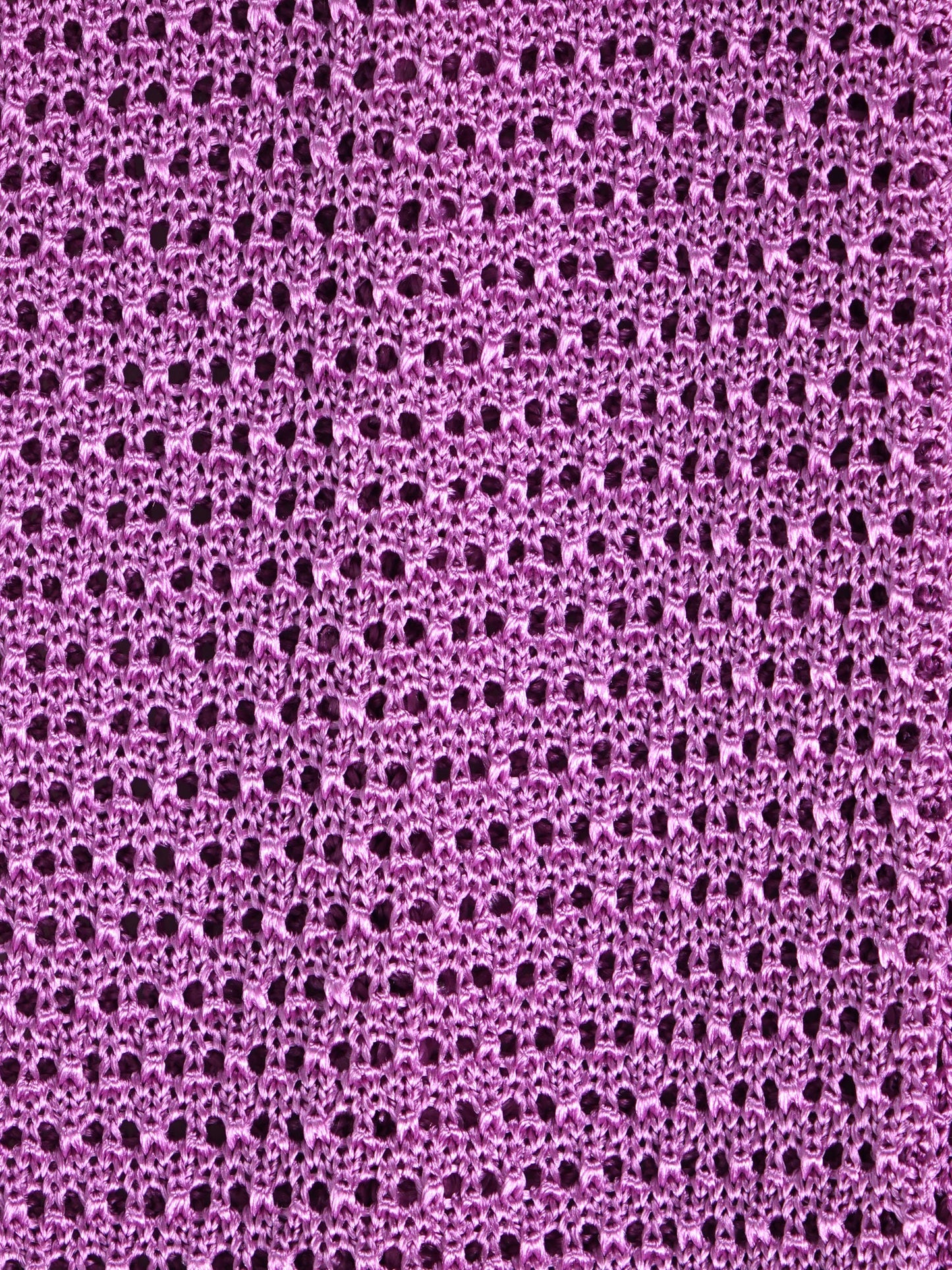 PROCIDA wisteria silk knit tie with V-shaped tip