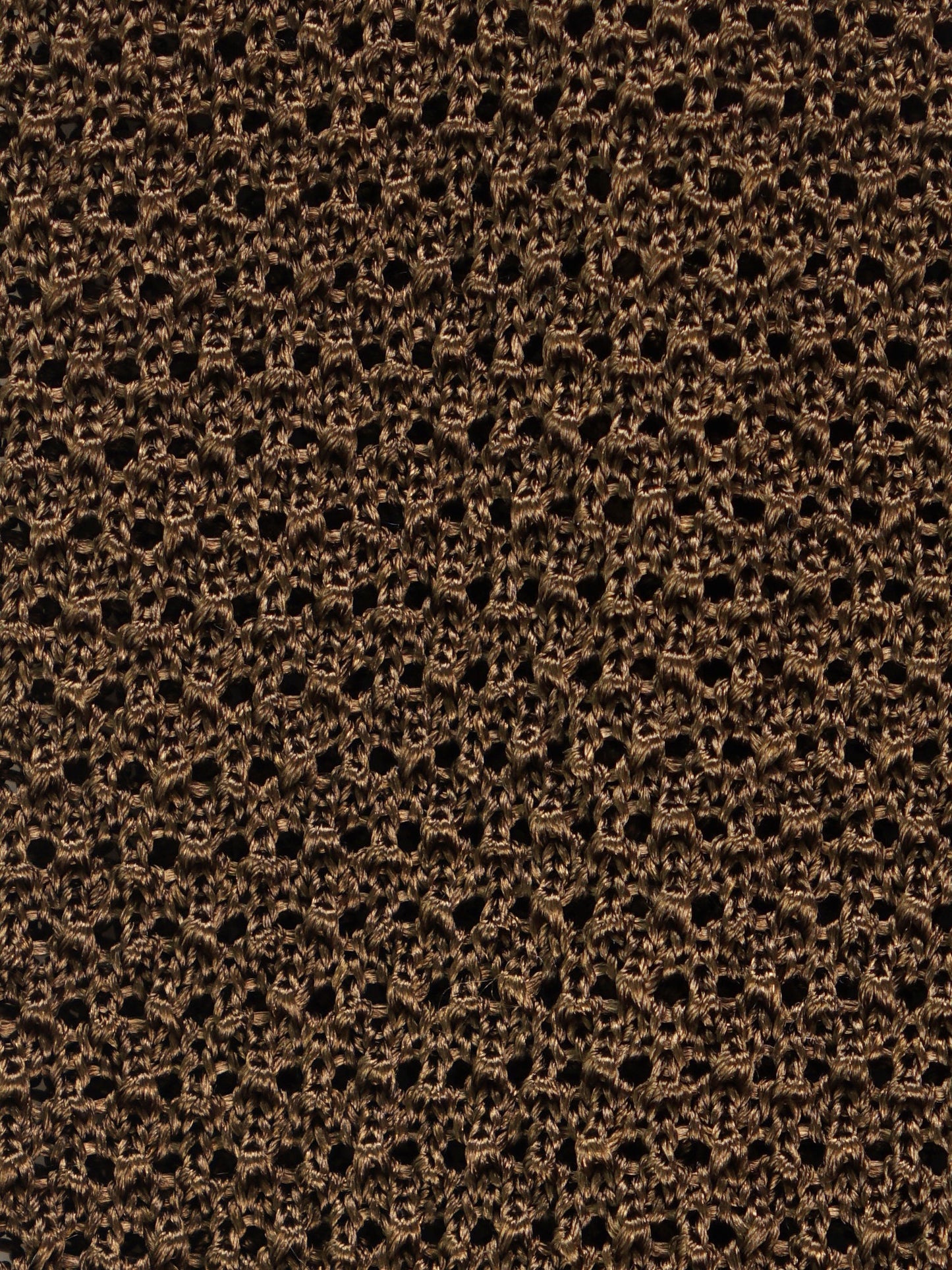 PROCIDA Olive Green Silk Tricot Tie with V-Tip