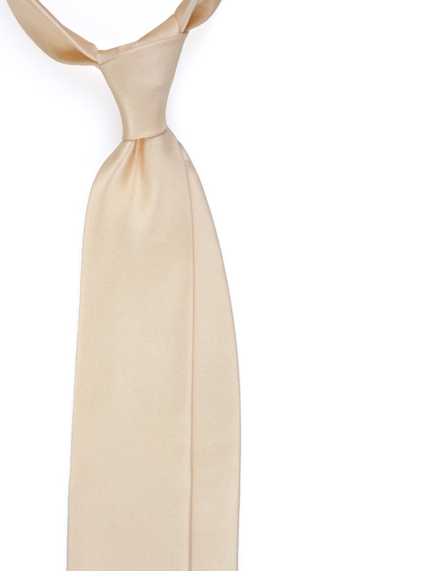 Beige 3-fold DACCA tie in luxury printed silk
