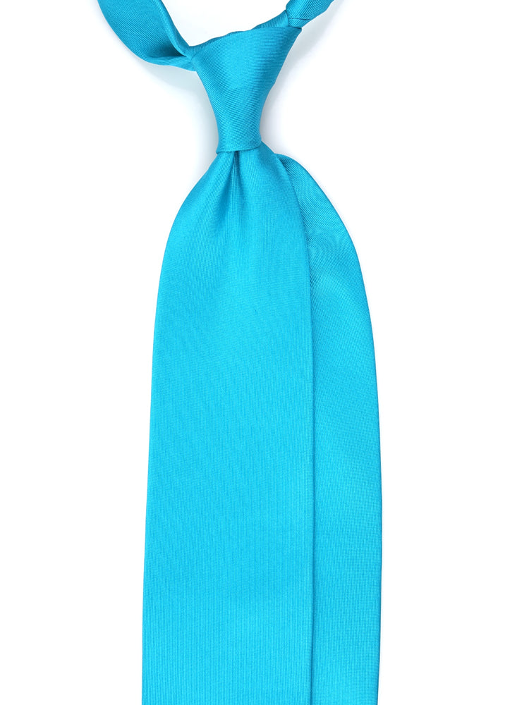 Teal DACCA 3-fold tie in luxury printed silk