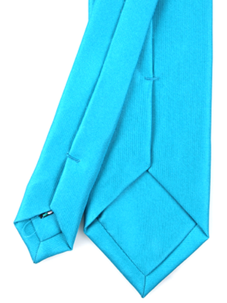 Teal DACCA 3-fold tie in luxury printed silk
