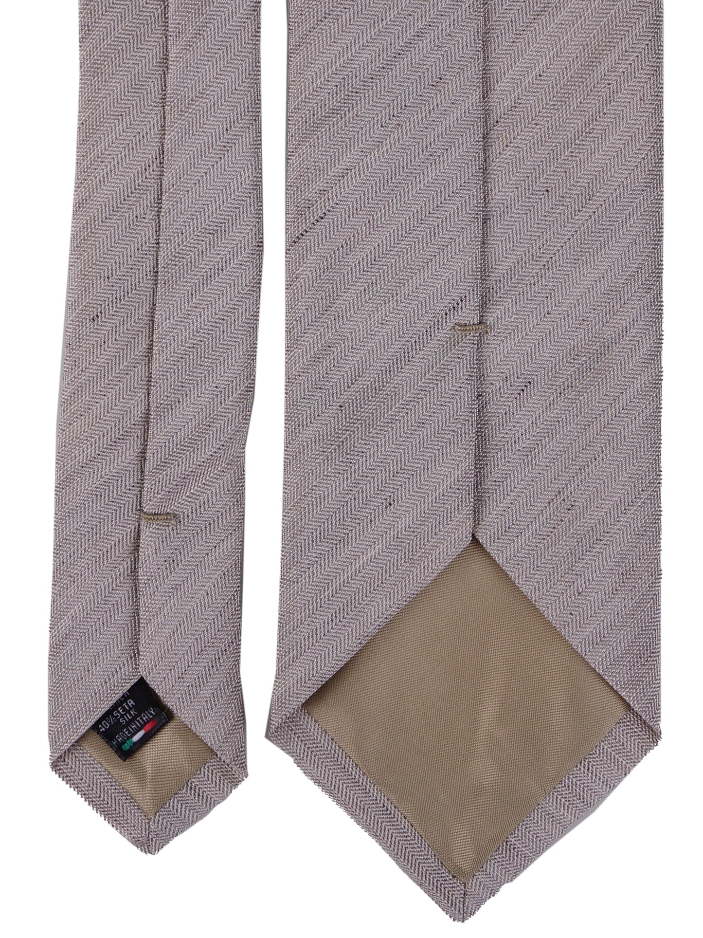 3-fold tie DAFNE silk\linen light brown