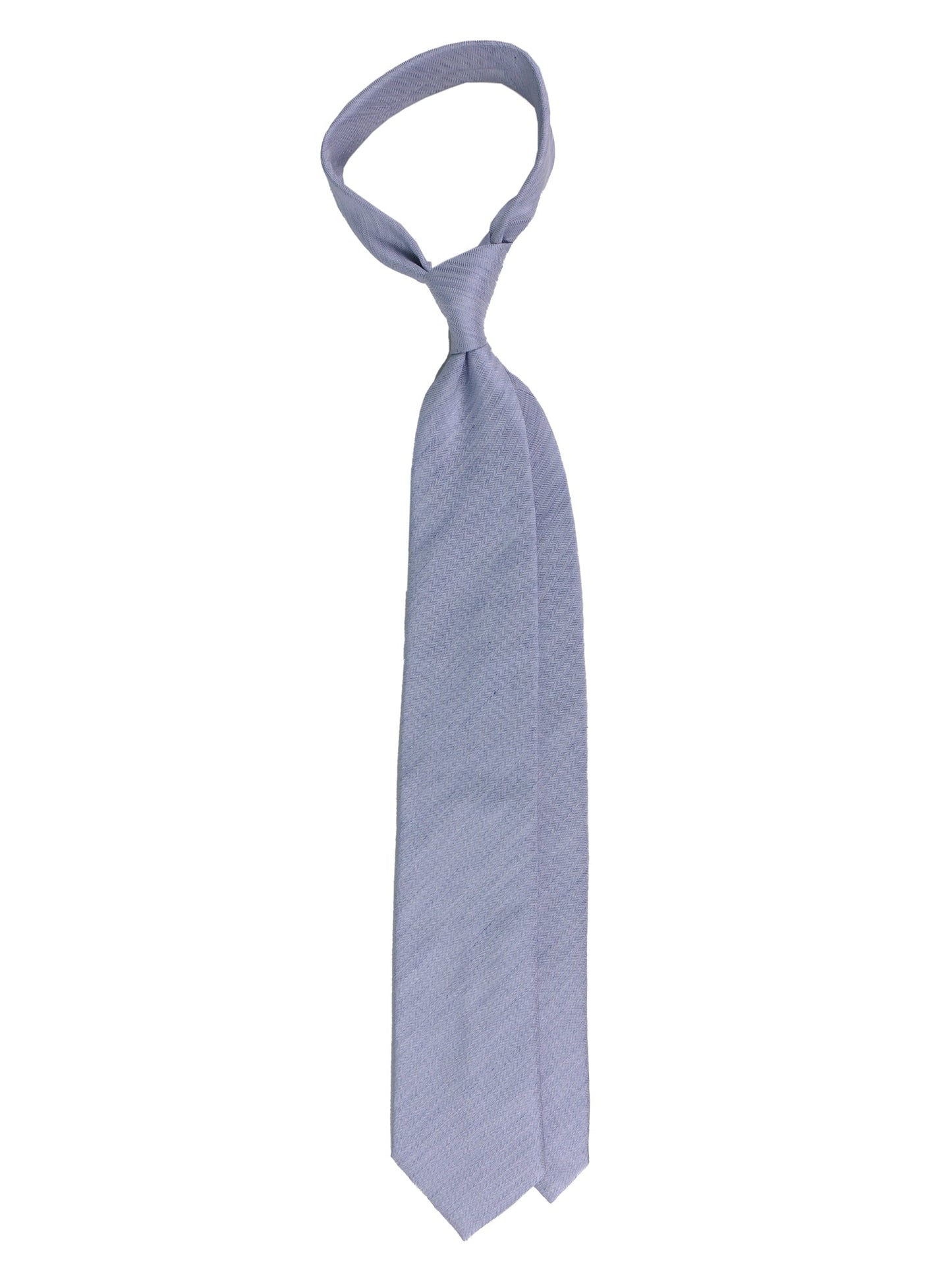 3 fold tie DAFNE silk\linen light blue