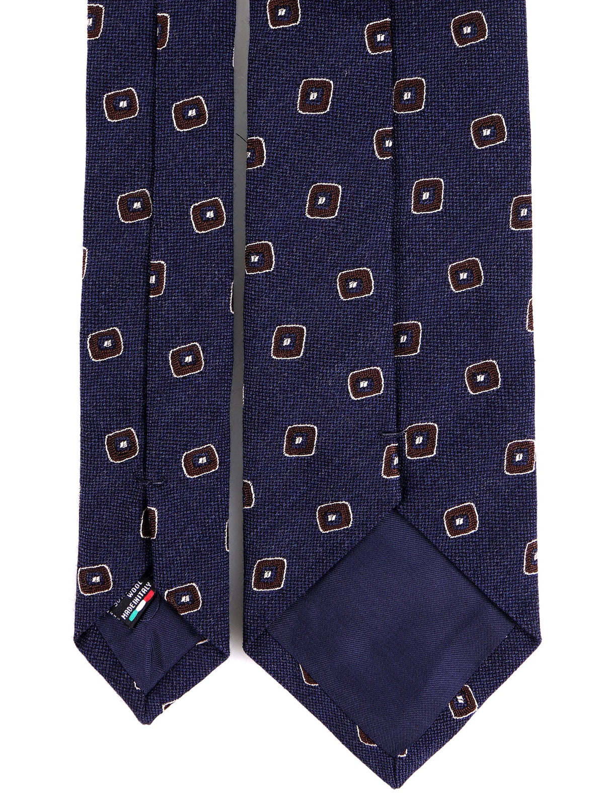 DAMAGE 3-fold tie in blue silk\wool