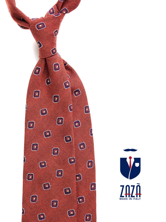 DAMAGE 3-fold tie in rust silk\wool