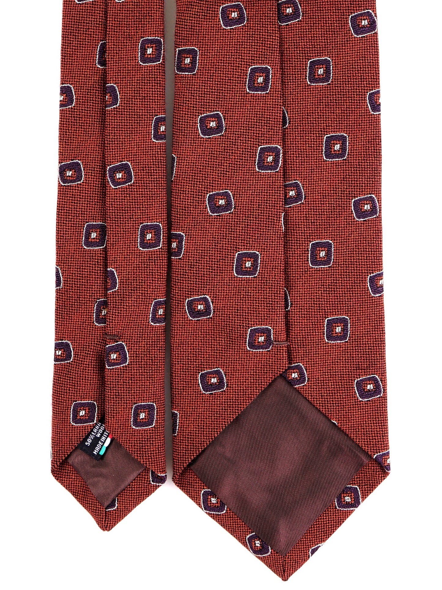 DAMAGE 3-fold tie in rust silk\wool