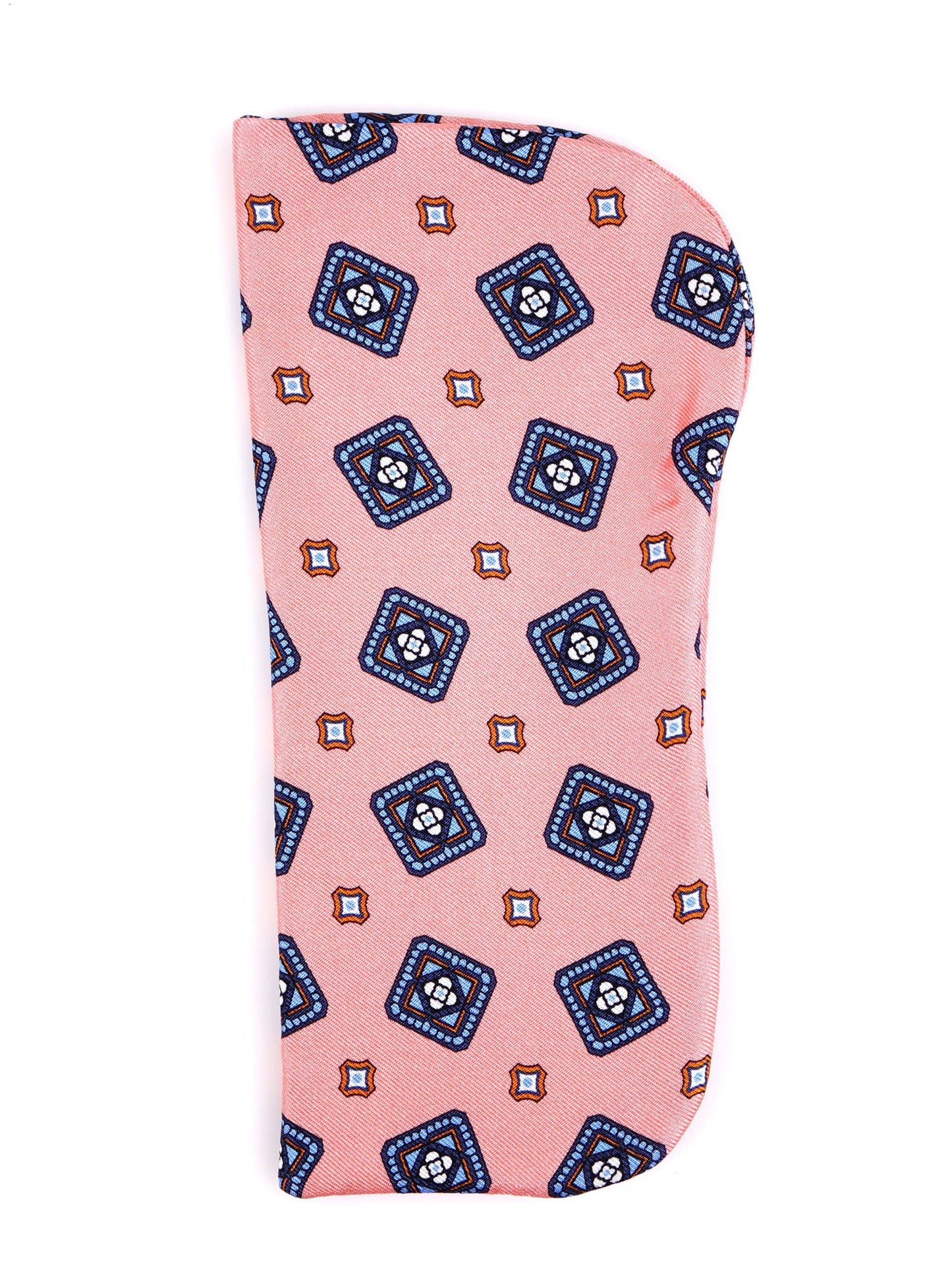 Pink glasses case DANIELA in English printed silk