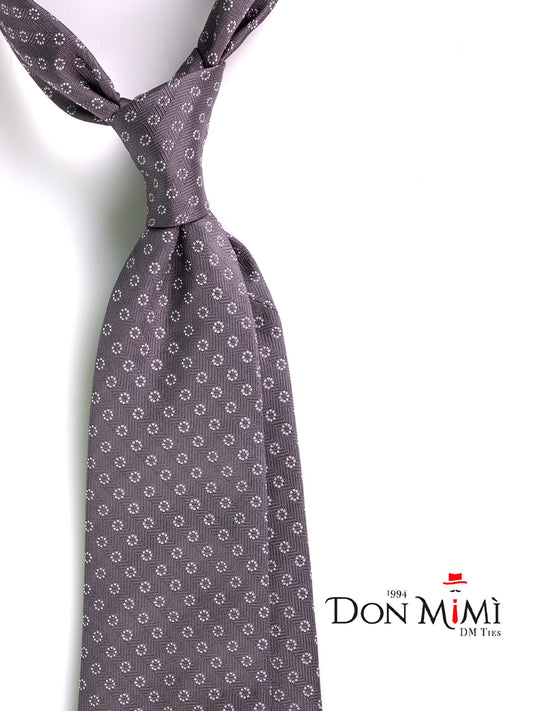 3 Fold Grey DAVIDE Woven Silk Tie