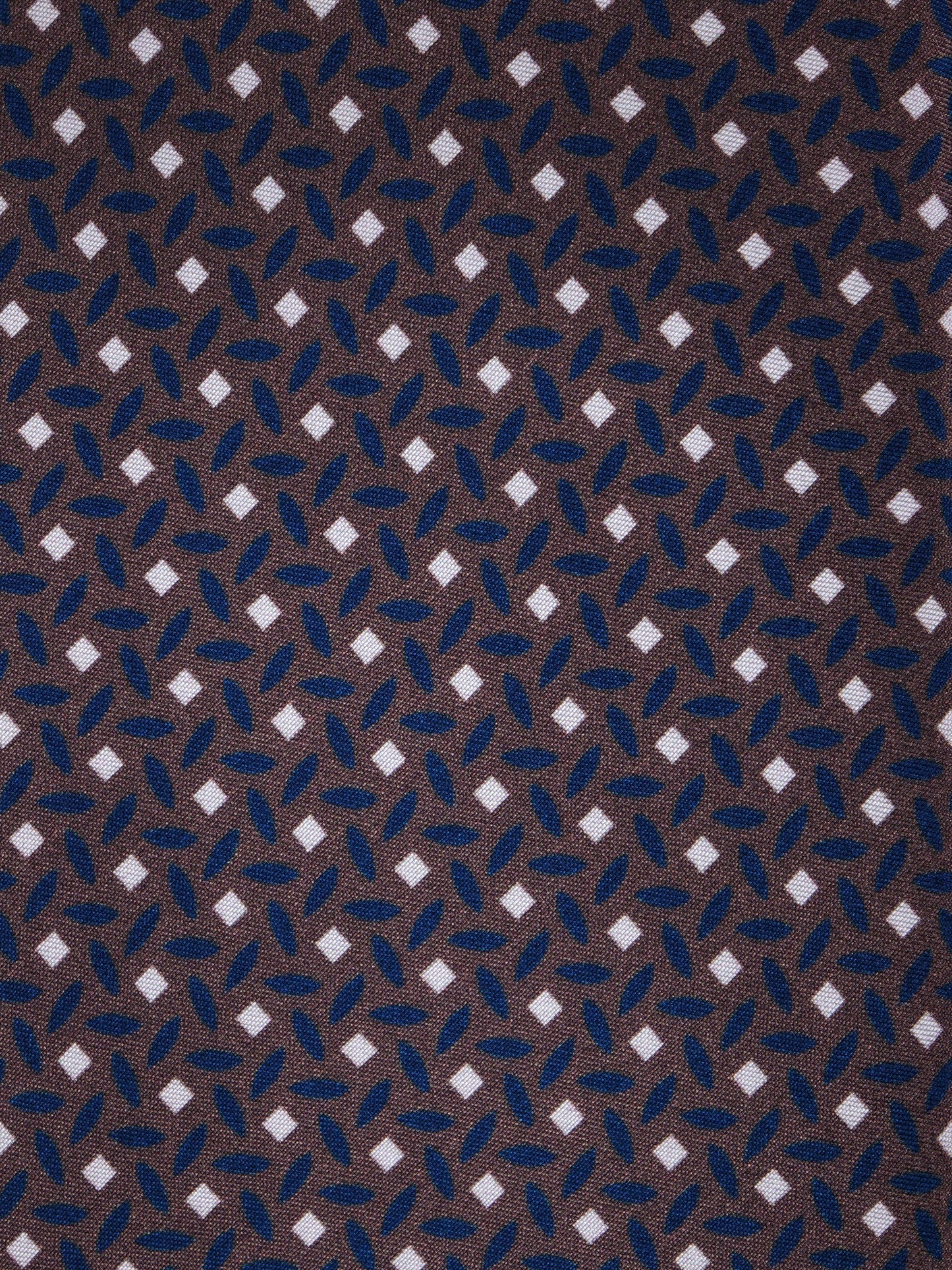 DEBHOR 3 fold tie in light brown printed silk
