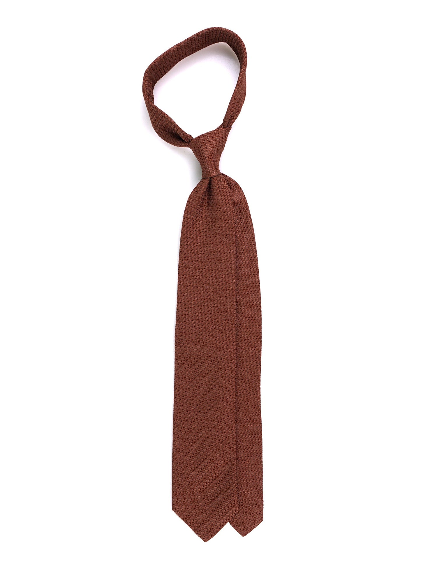 DEX 3-Fold Light Brown Silk Genadine Tie