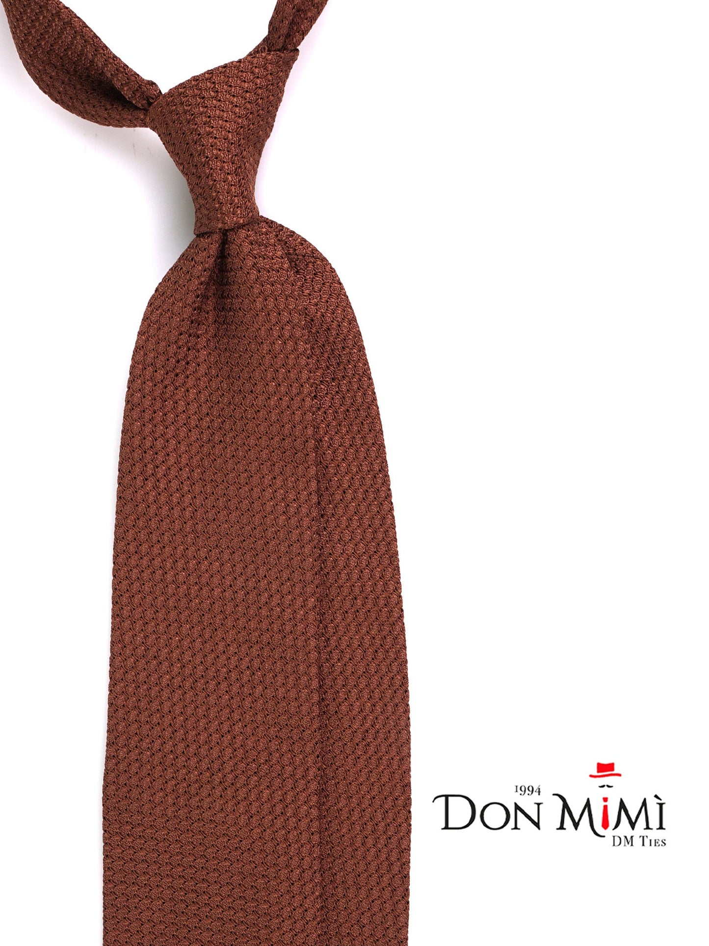 DEX 3-Fold Light Brown Silk Genadine Tie