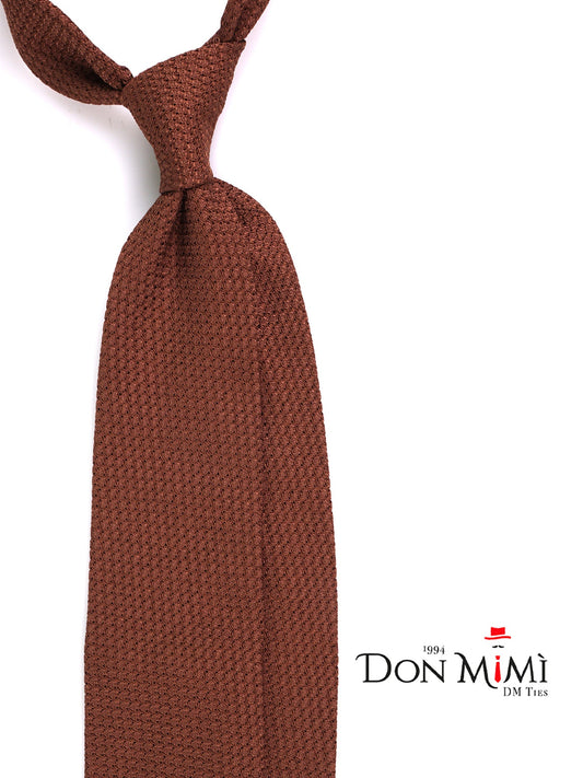 DEX 3-Fold Light Brown Silk Genadine Tie