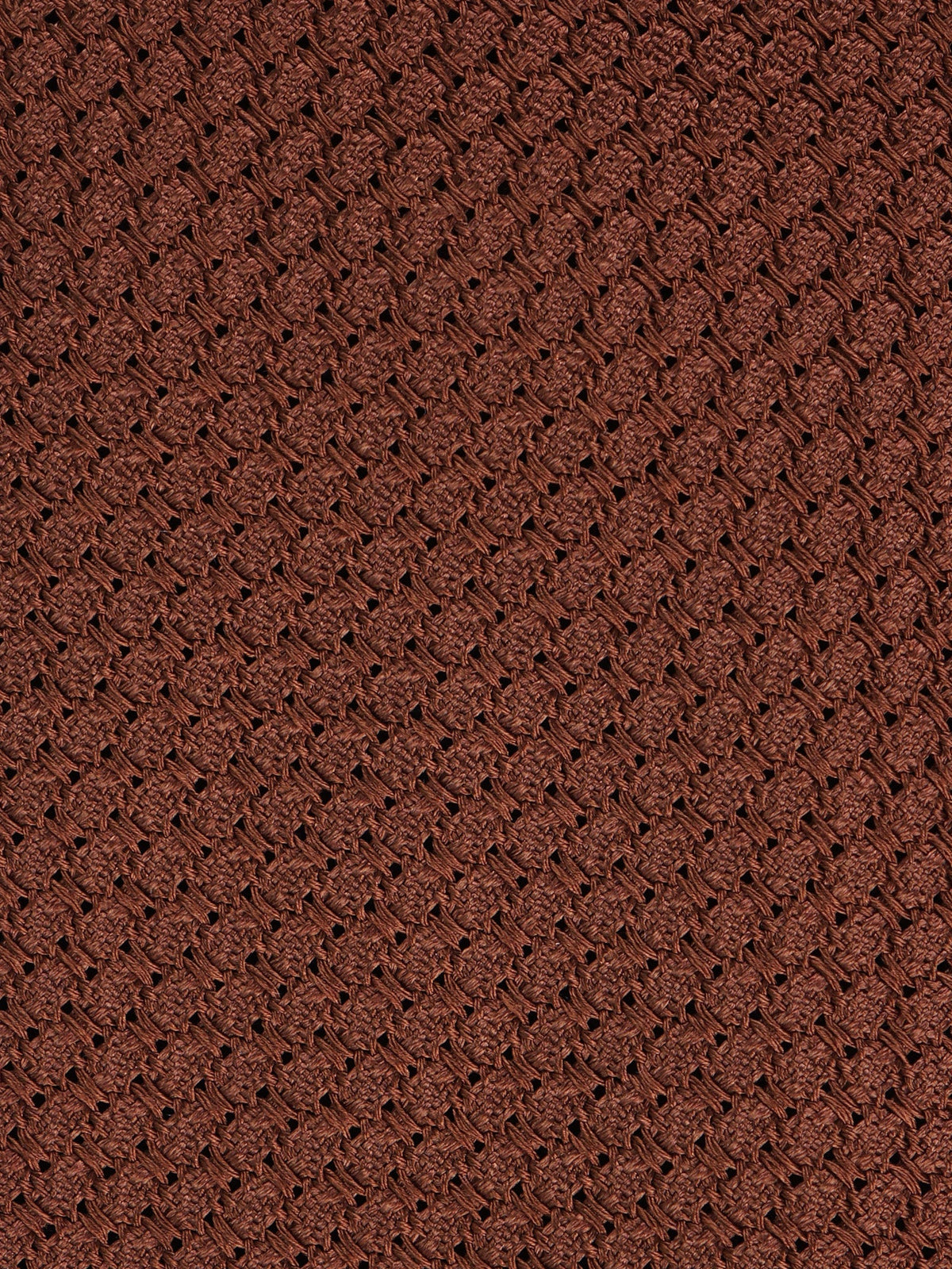RUBINO 3 Folds Light Brown Silk Grenadine Tie