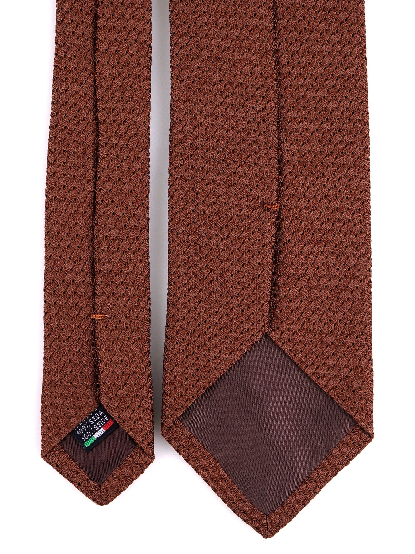 DEX 3-Fold Light Brown Silk Genadine Tie