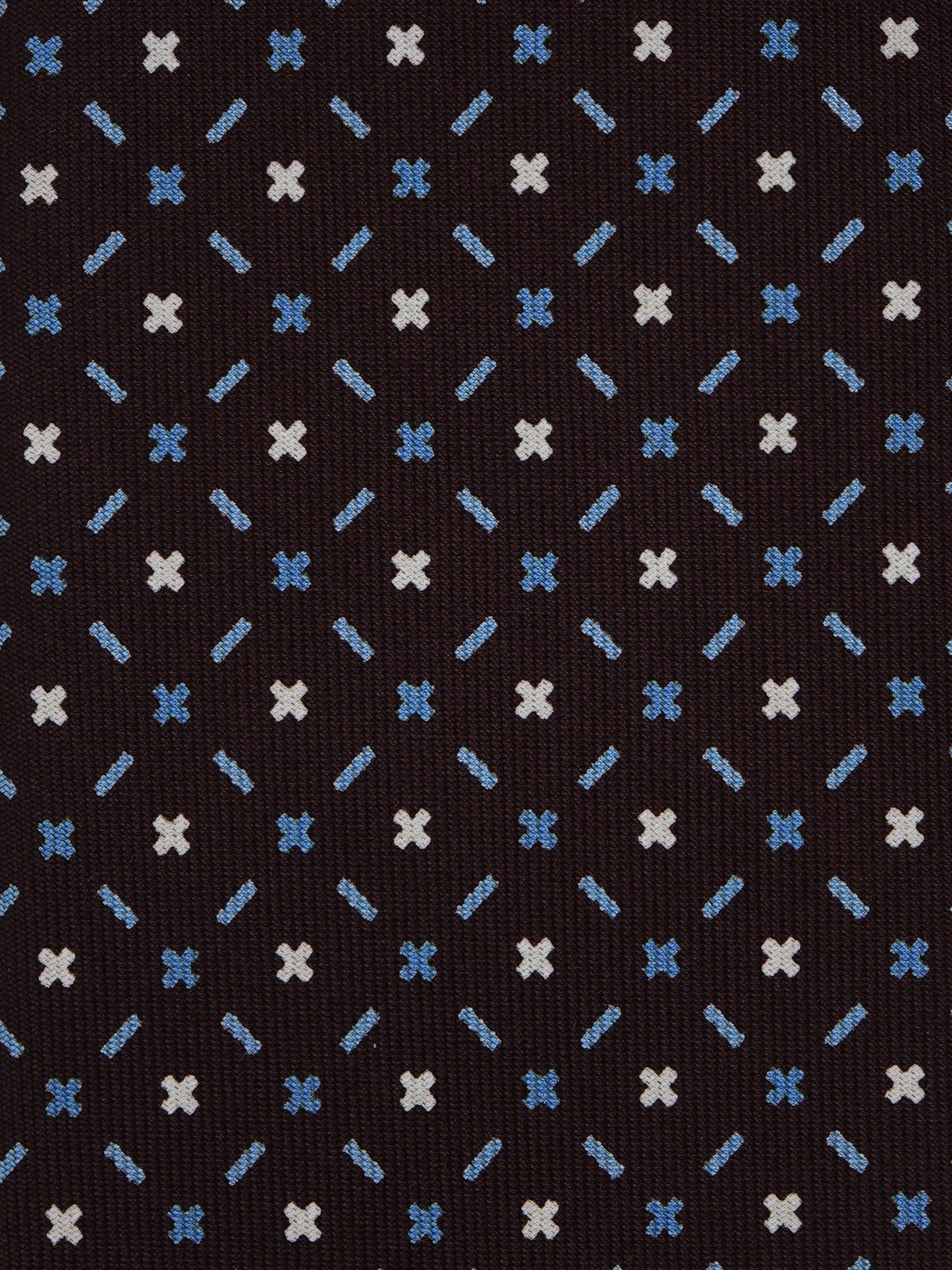 DIGLETT 7-fold tie brown English printed silk