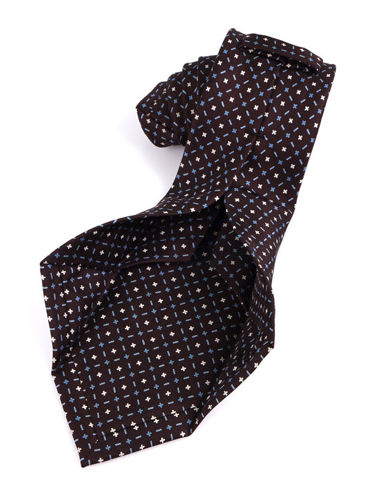 DIGLETT 7-fold tie brown English printed silk