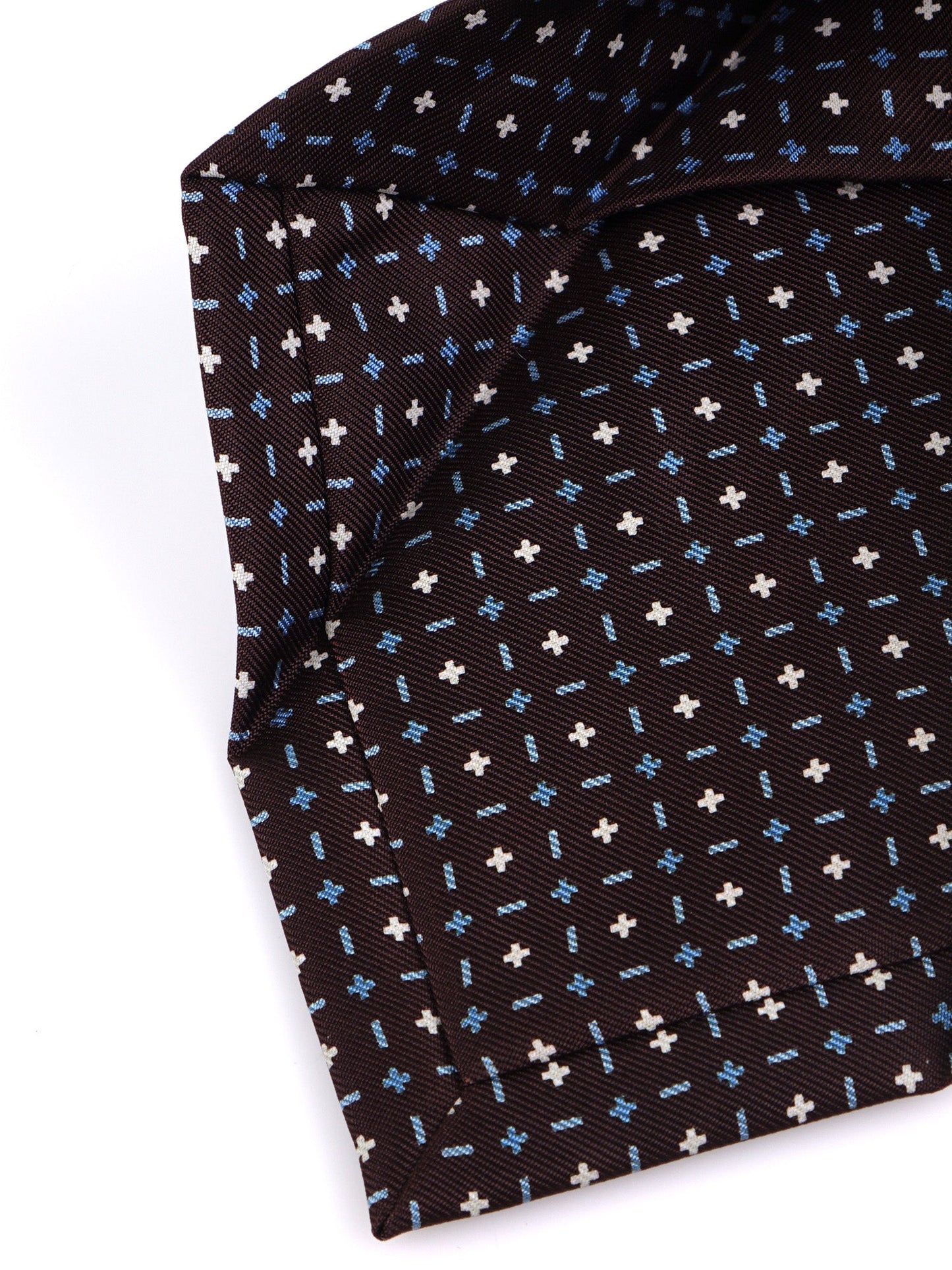 DIGLETT 7-fold tie brown English printed silk