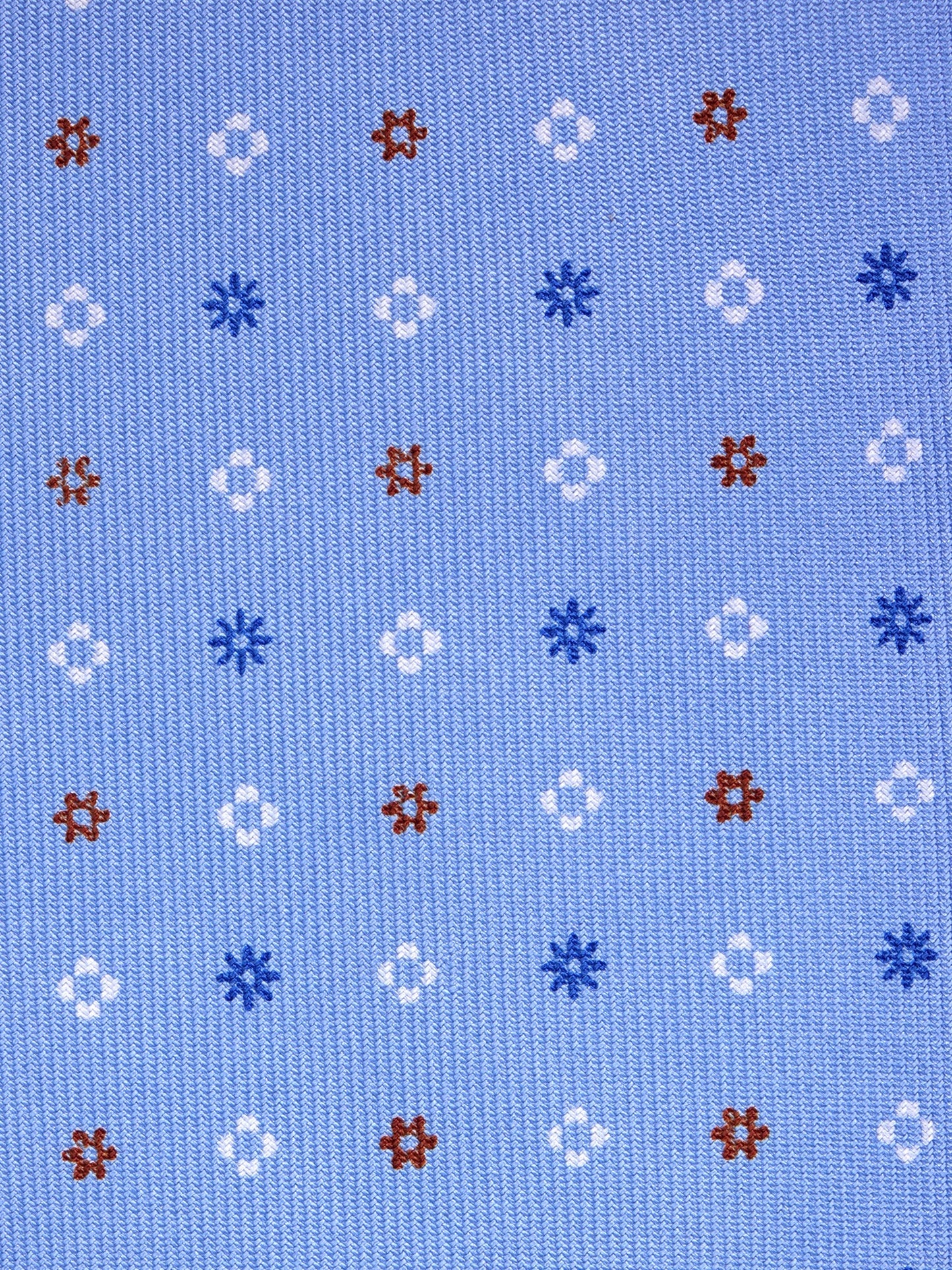 DIVE 7 Fold Tie light blue english printed silk