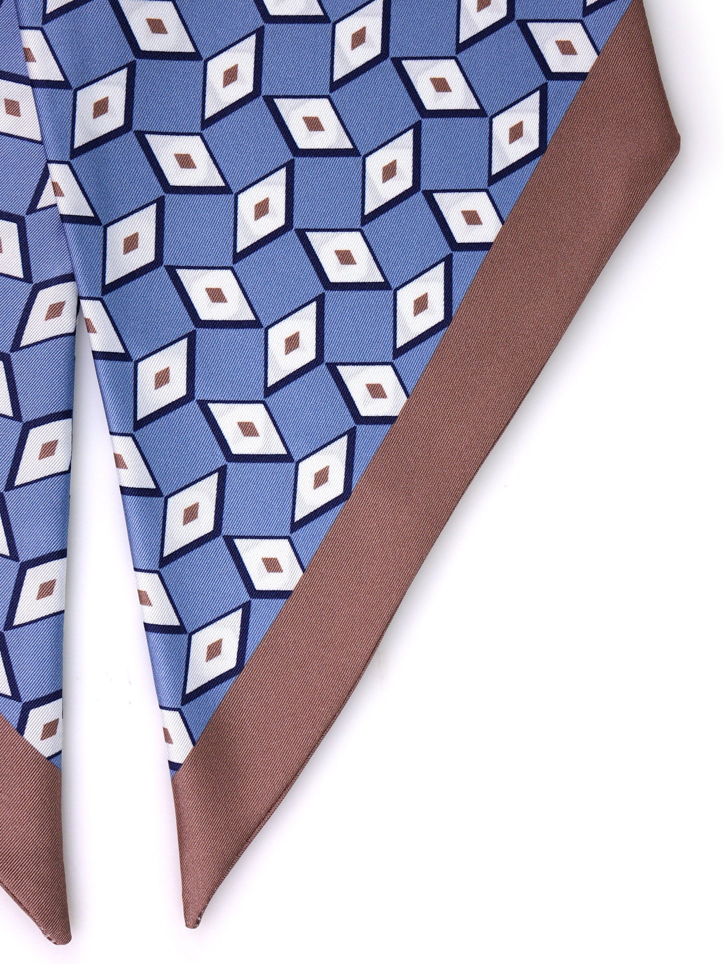 DOUG twilly foulard in aviation blue printed silk