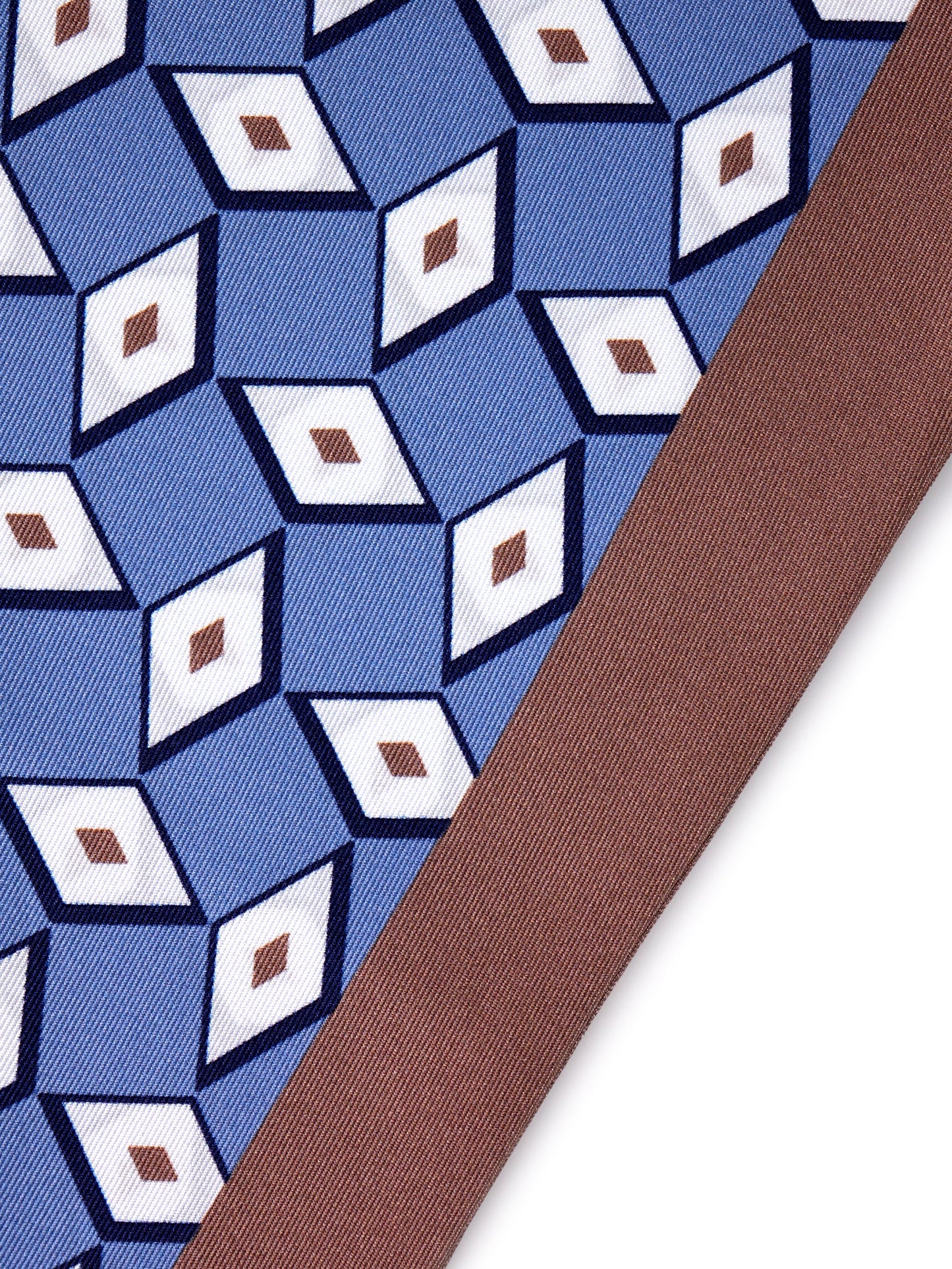 DOUG twilly foulard in aviation blue printed silk