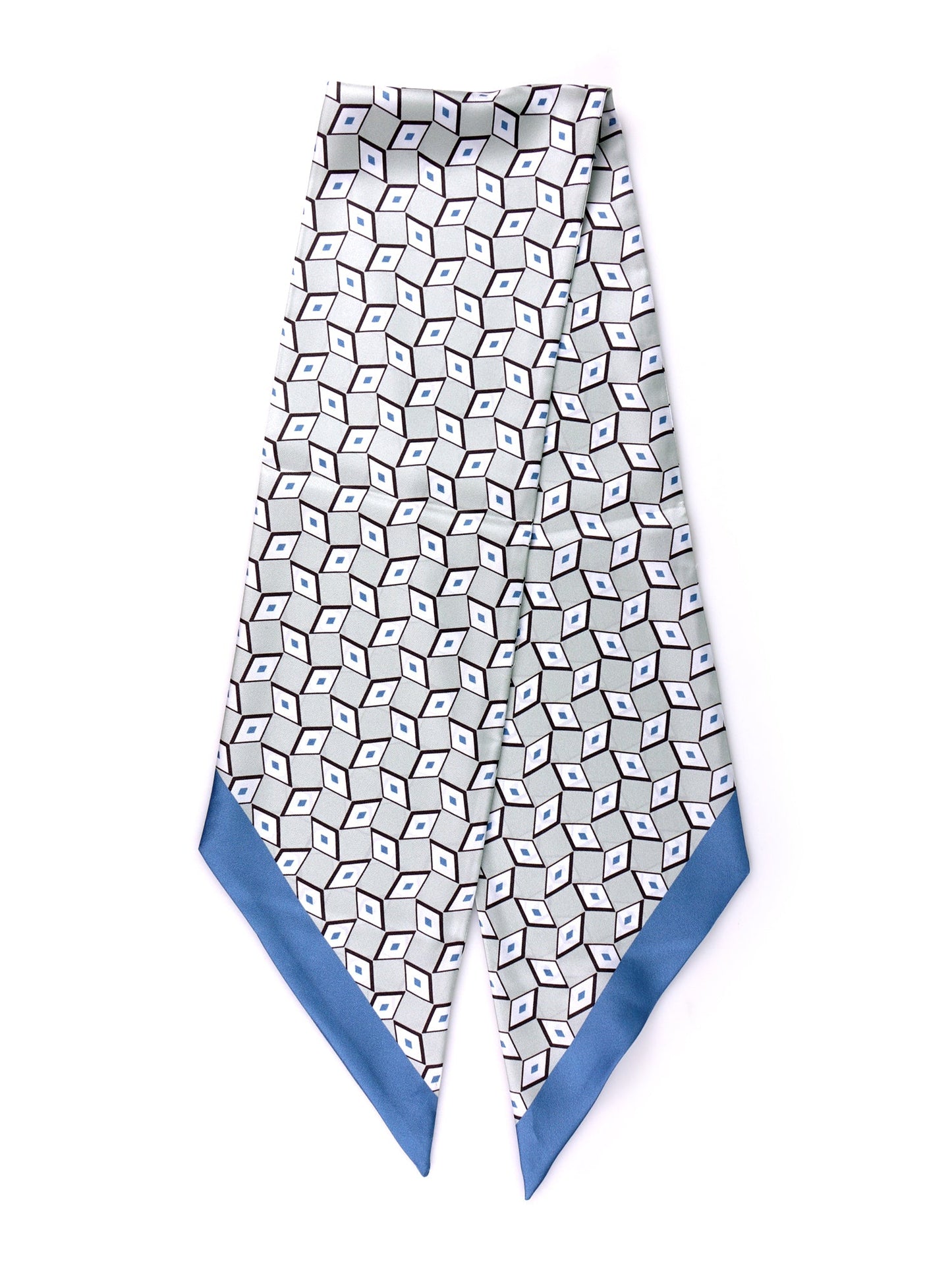 DOUG twilly foulard in green printed silk