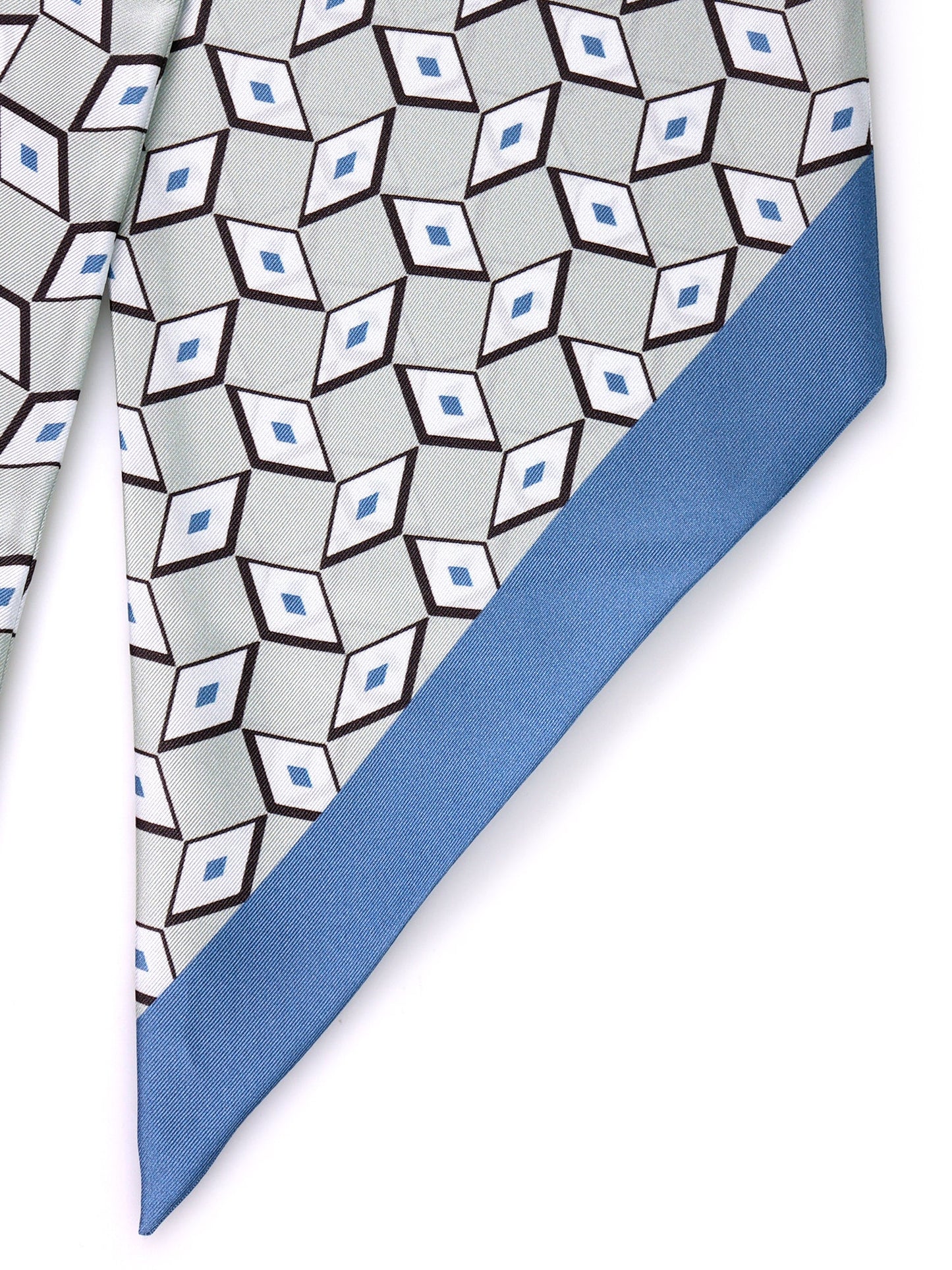 DOUG twilly foulard in green printed silk