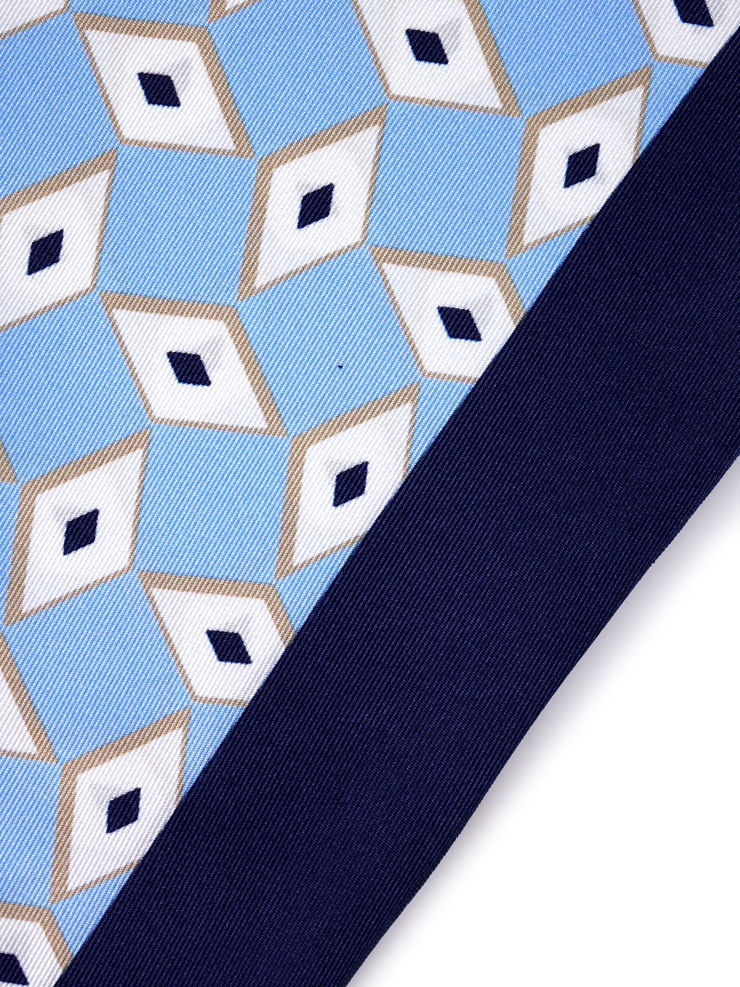 DOUG twilly foulard in light blue printed silk