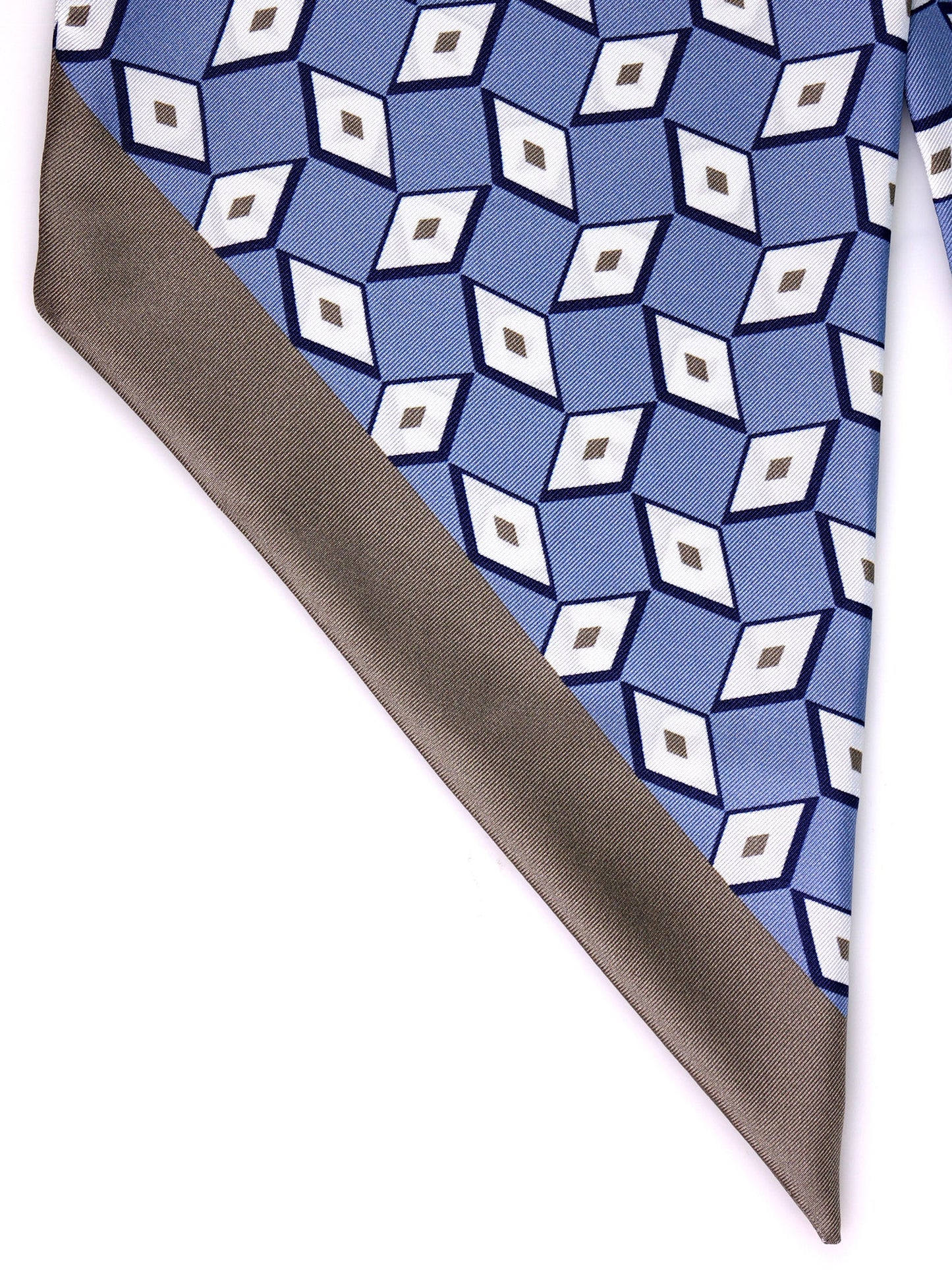 DOUG light blue twilly foulard in printed silk