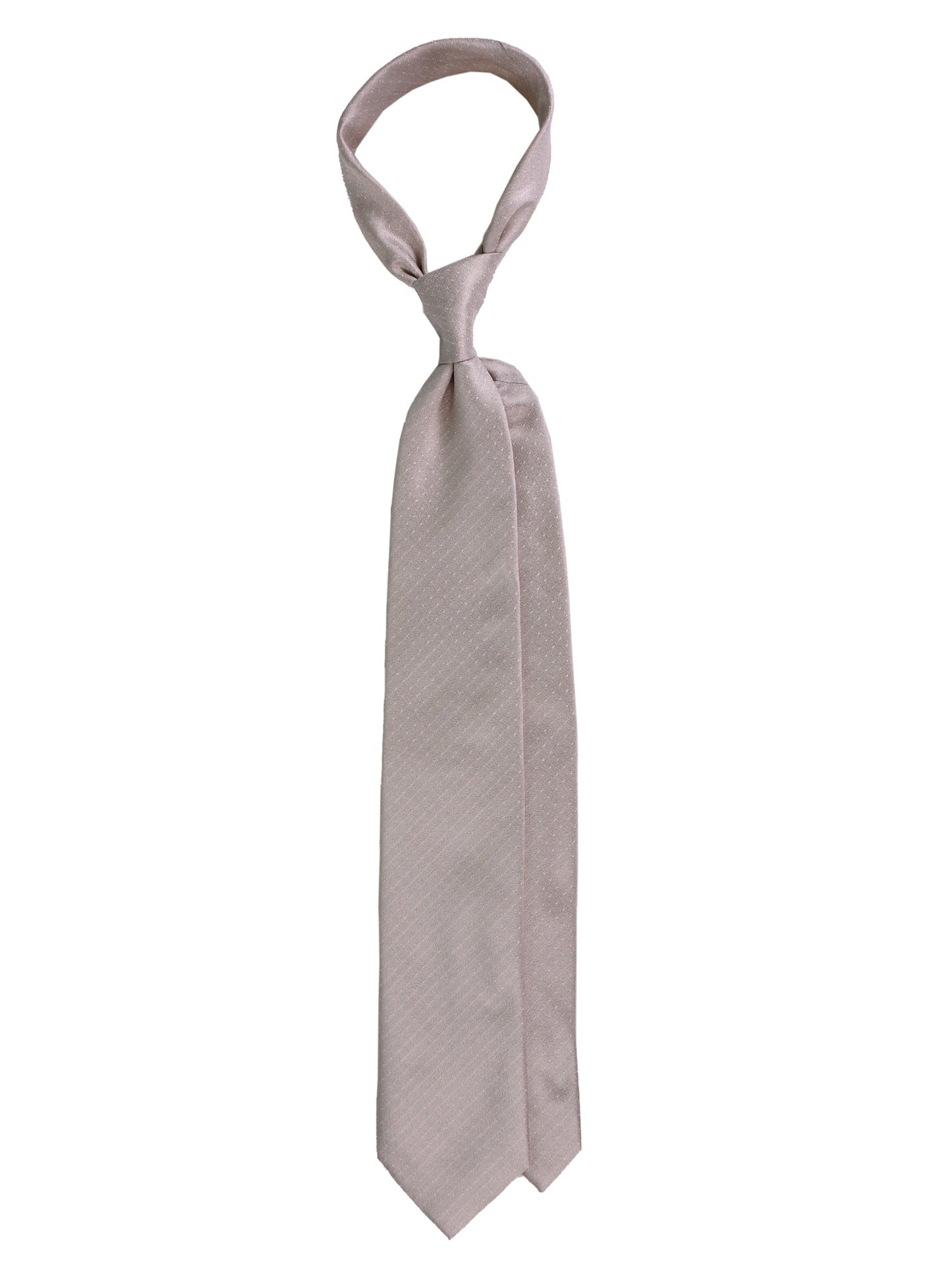 Beige DUNE woven silk 3-Fold Tie