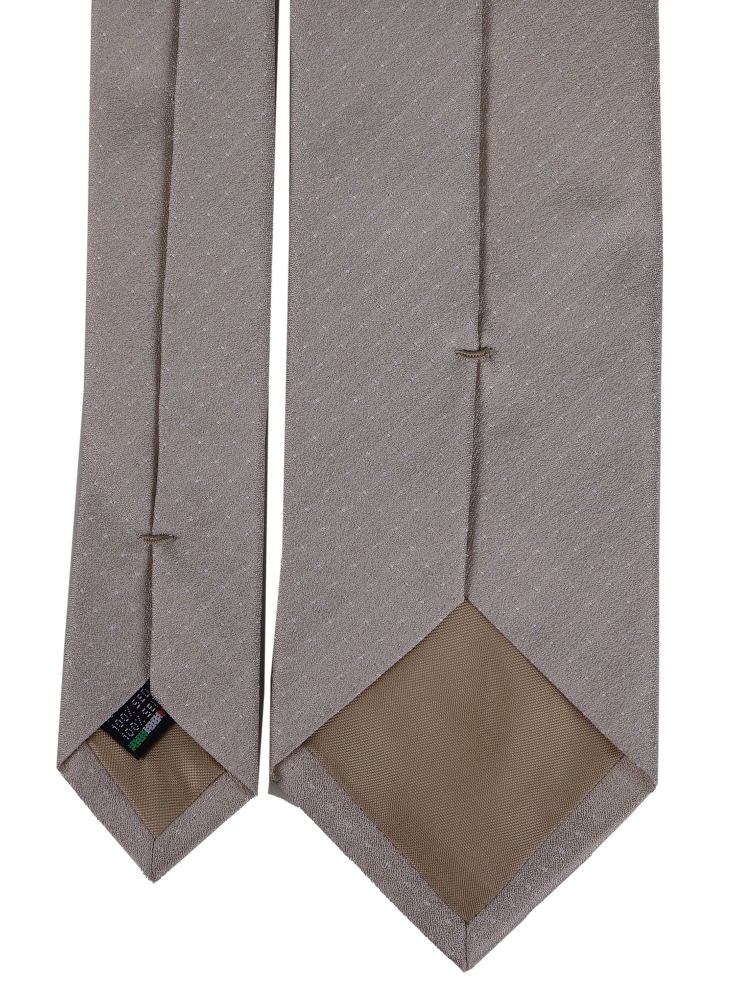 Beige DUNE woven silk 3-Fold Tie