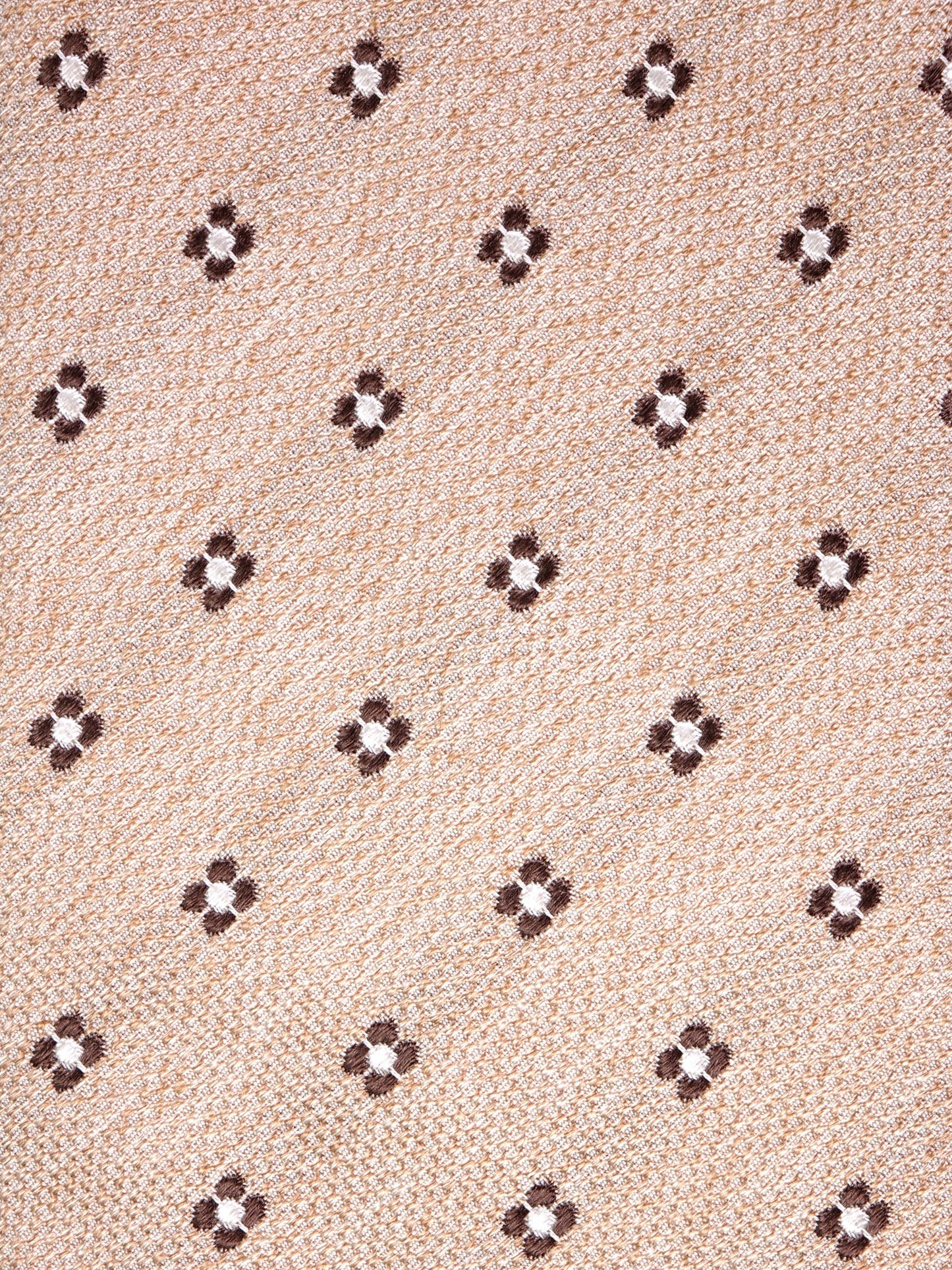 3-fold EARL silk\cotton tie Beige
