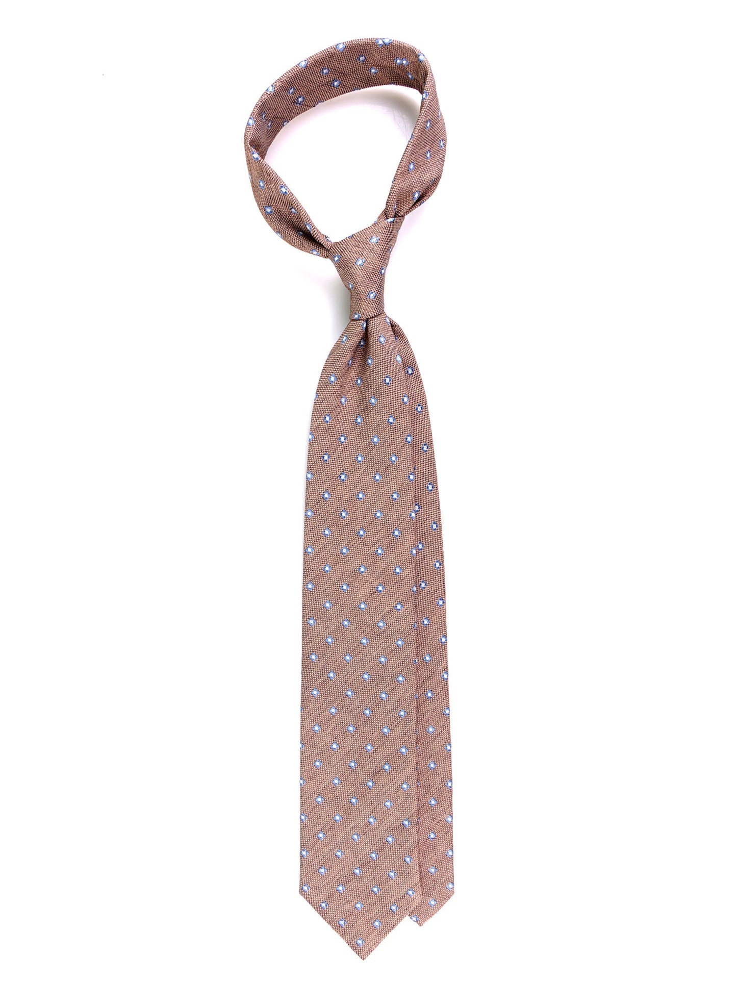 EARL 3-fold silk\cotton tie Light brown