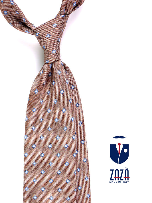 EARL 3-fold silk\cotton tie Light brown