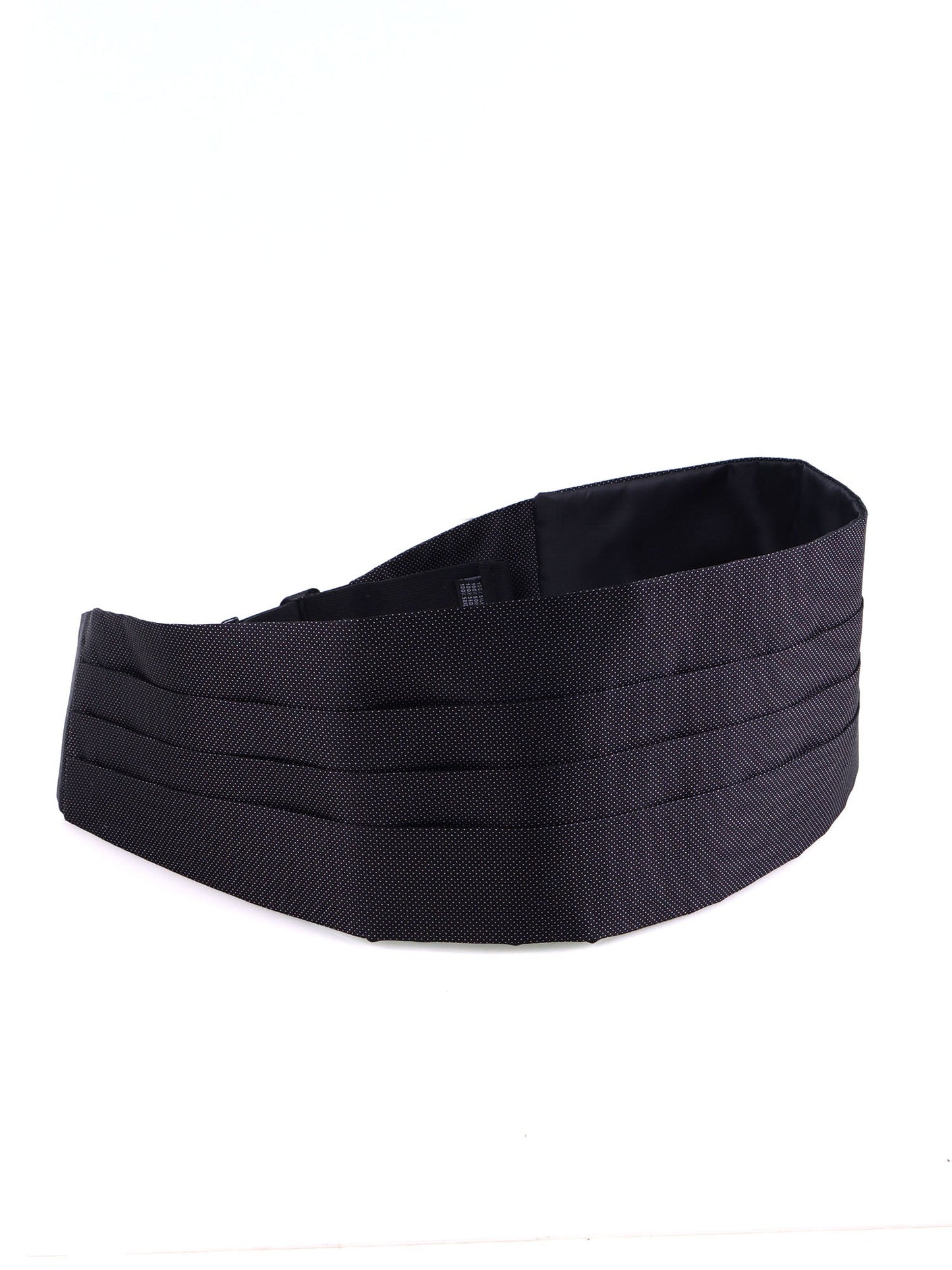 Black ELEGANZA Tuxedo Cummerbund in Woven Silk