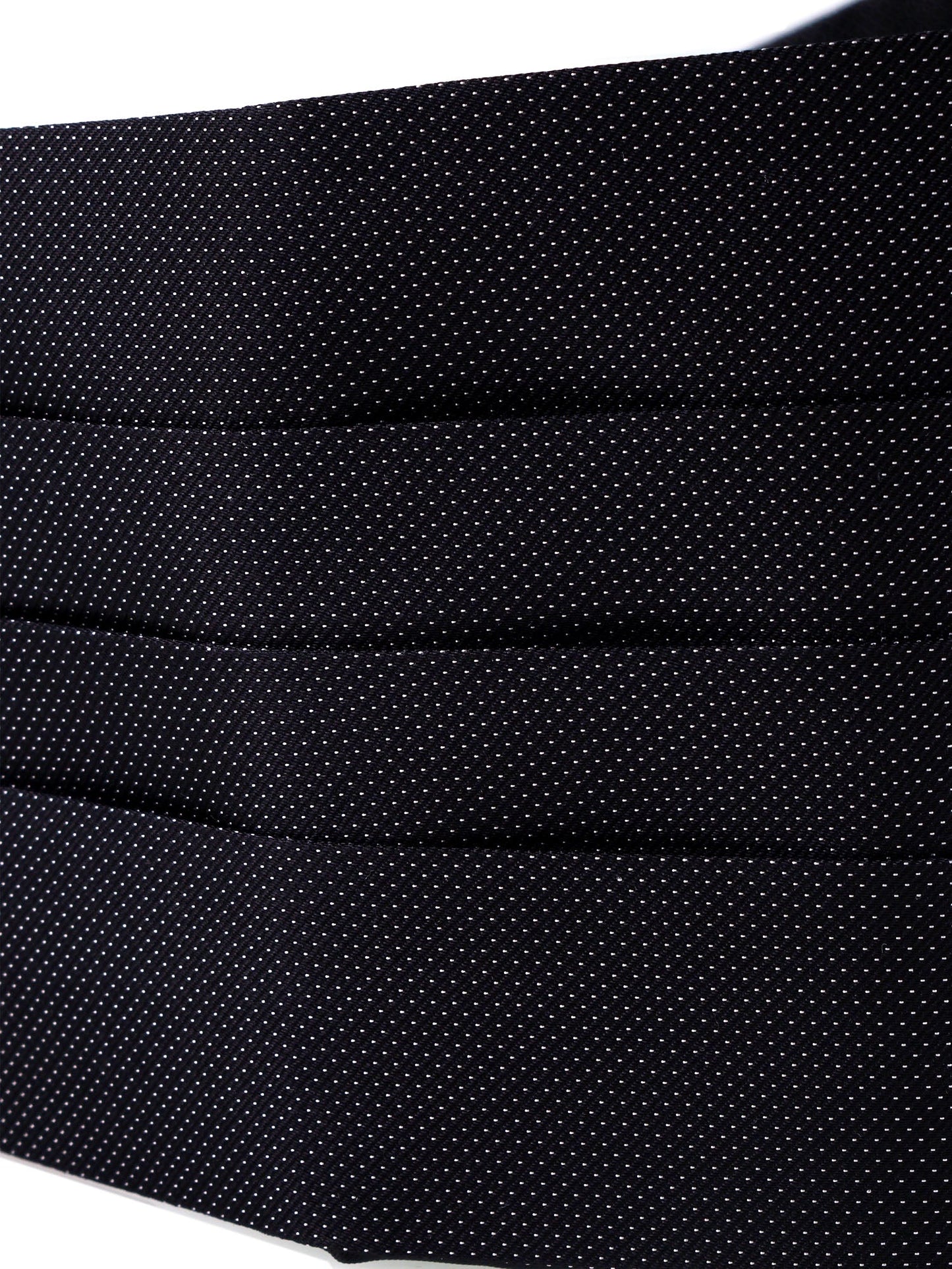Black ELEGANZA Tuxedo Cummerbund in Woven Silk