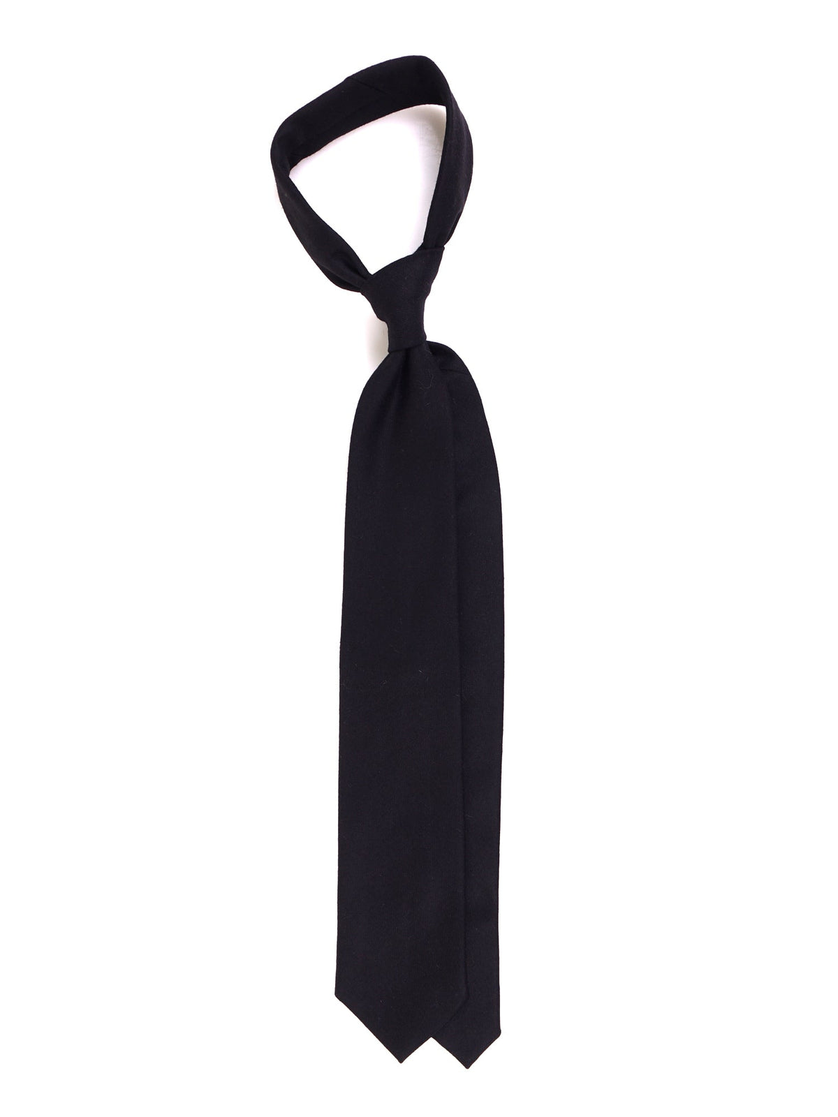 ELLIE dark grey pure wool 3-fold tie