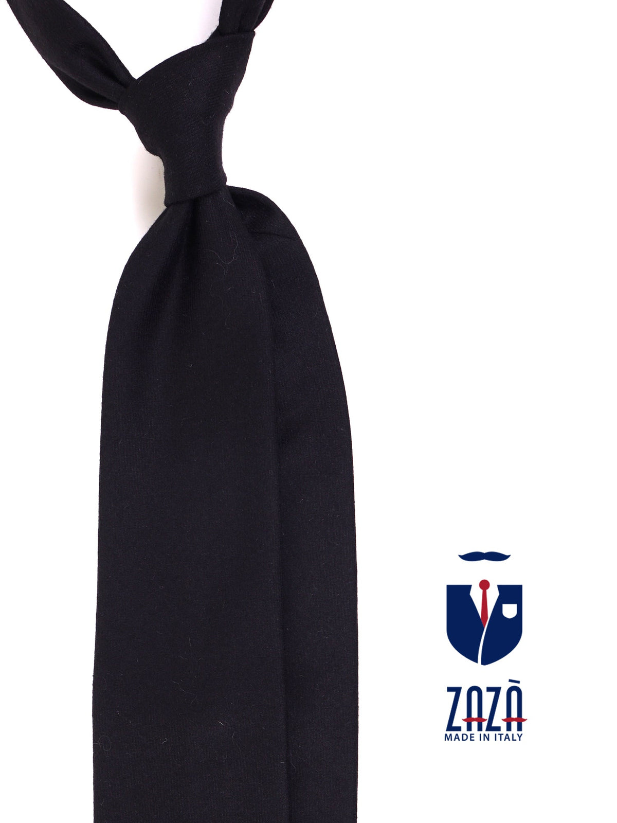 ELLIE dark grey pure wool 3-fold tie