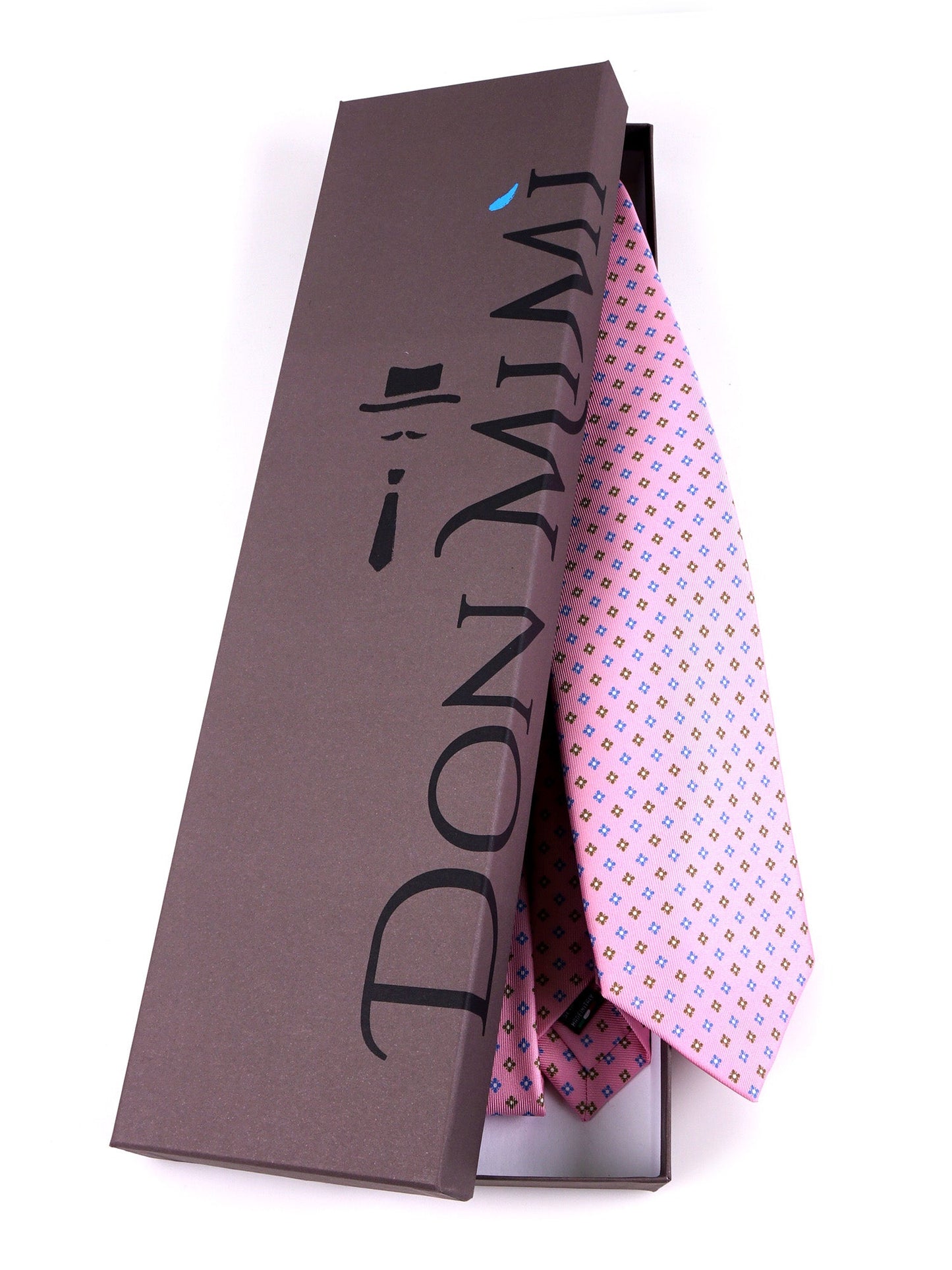 7-Fold tie EVE pink printed English silk