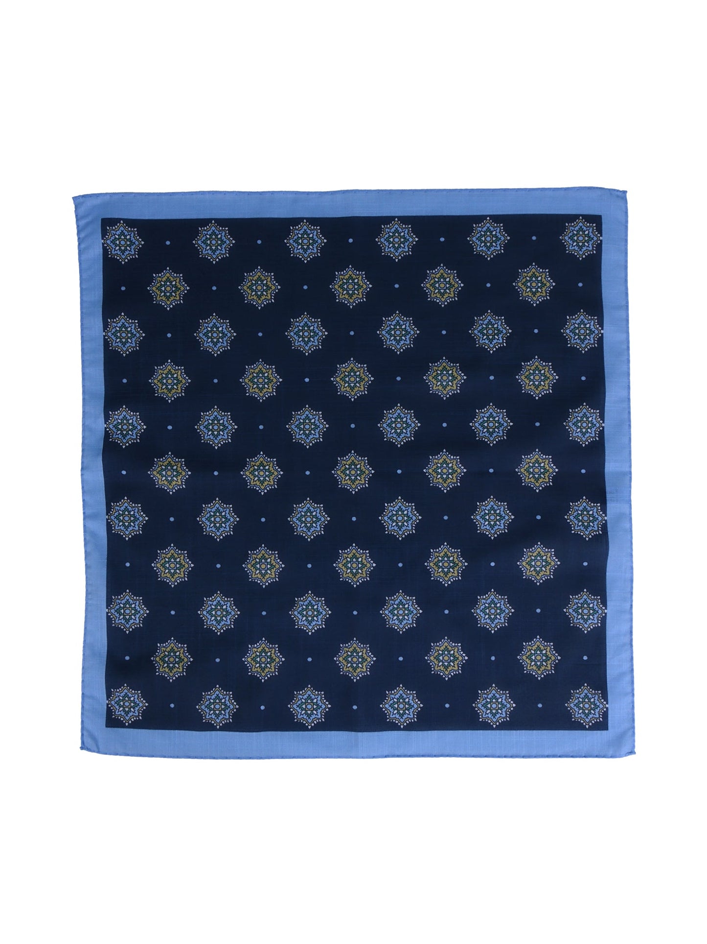XL Blue Cotton Pocket Square SHAKI