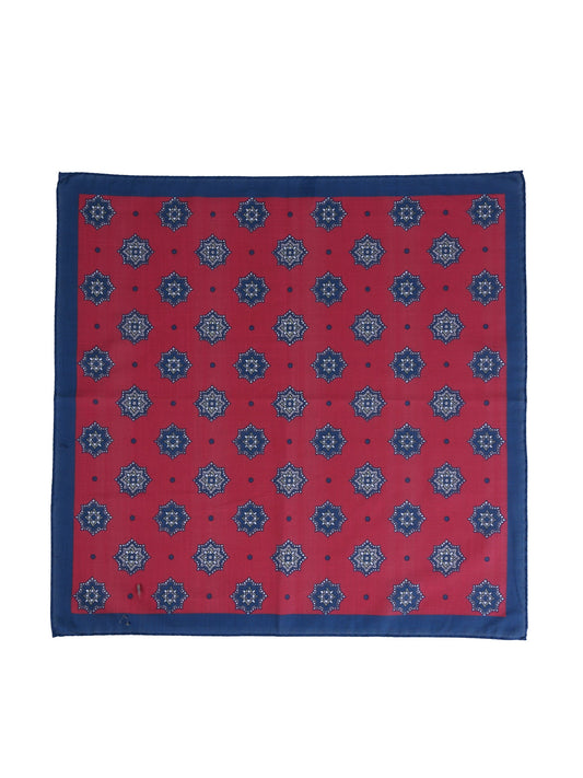 XL Red Pocket Square in Pure Cotton SHAKI