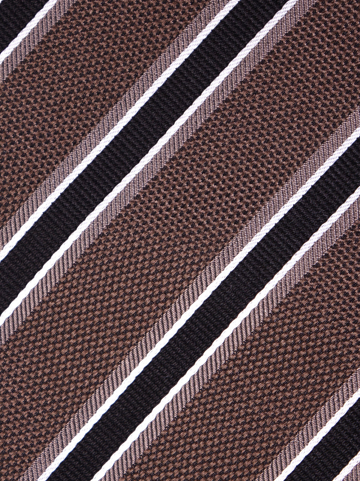 FEDORA brown woven silk 3-fold tie