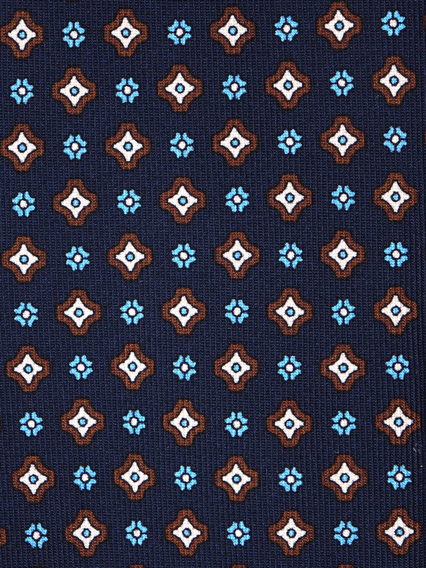 Cravatta 3 pieghe FIXI in seta stampata inglese blu navy