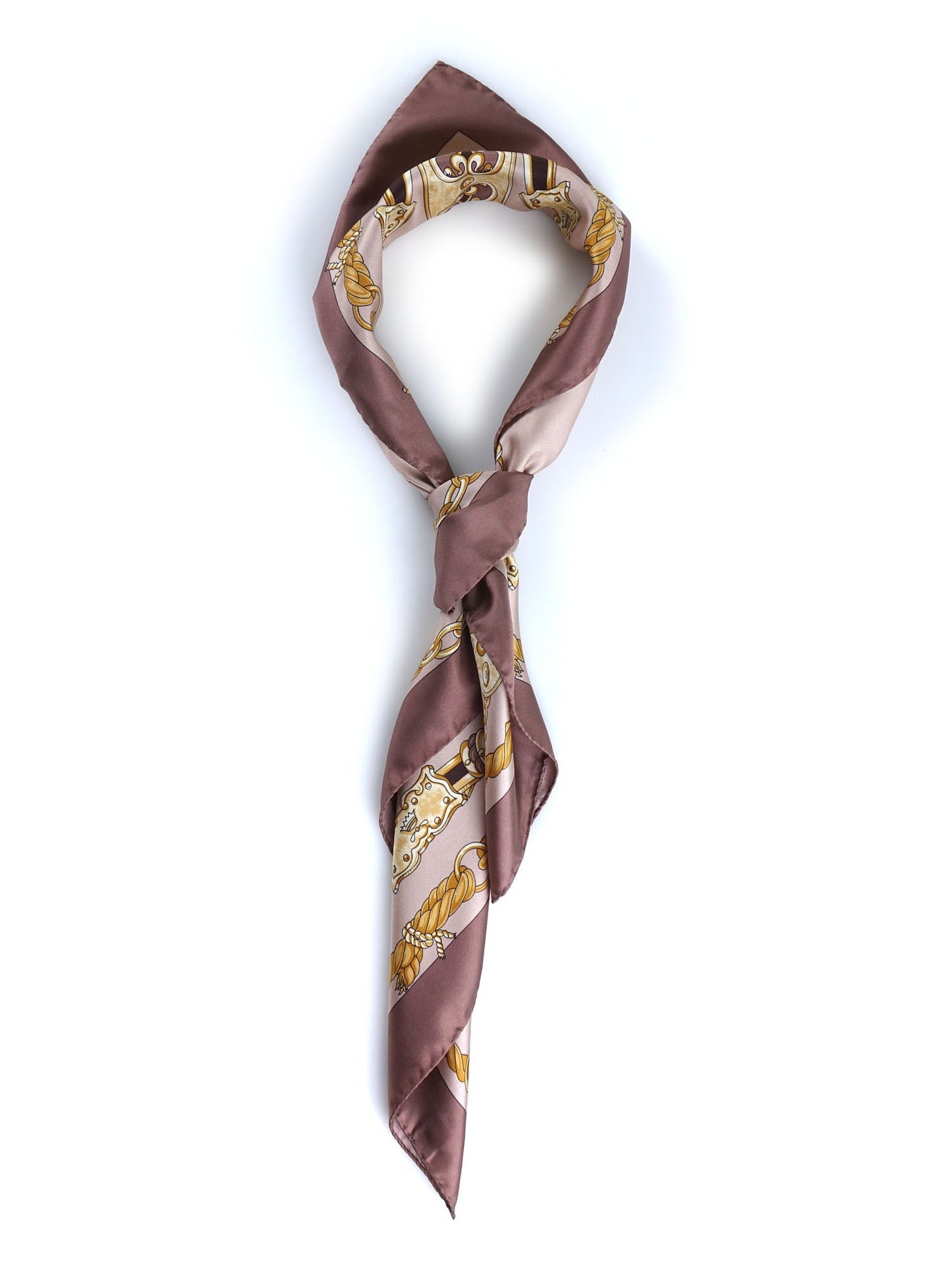 Beige Scarf 90x90cm in Printed Silk ANGELS