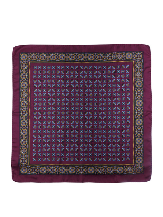 Bordeaux Scarf 70x70cm in Printed Silk FEDE