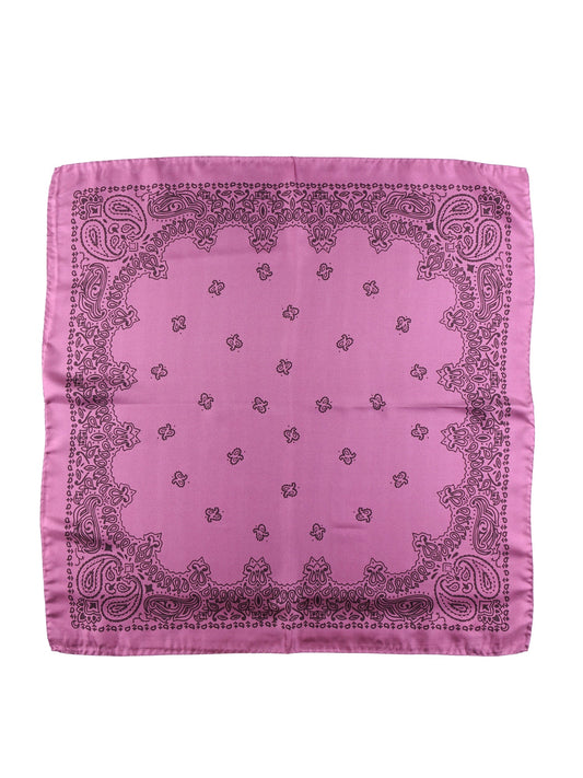 Lilac scarf 70x70cm in printed silk ABSTRA