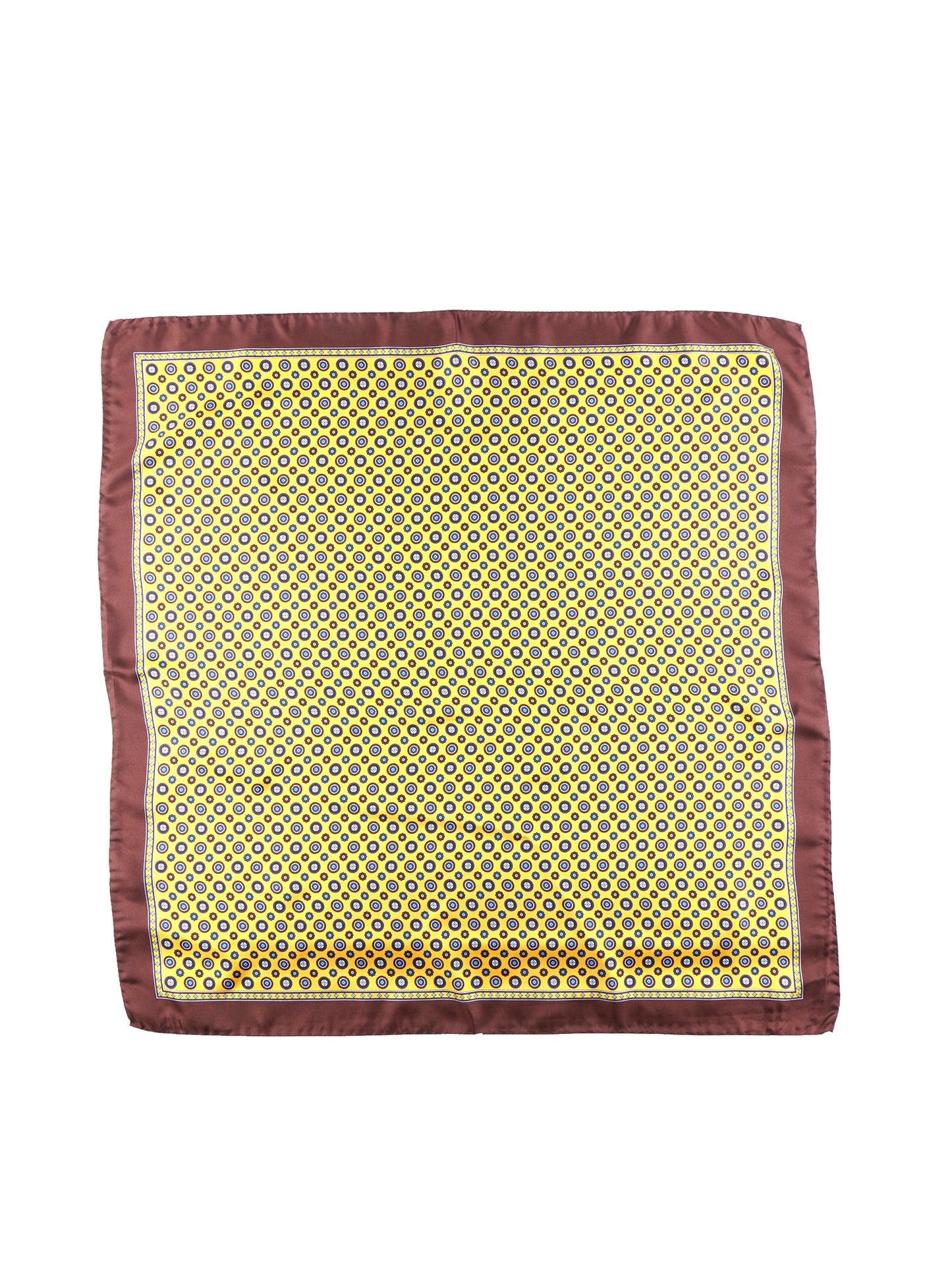 Yellow 70x70cm Printed Silk Scarf SKINNER