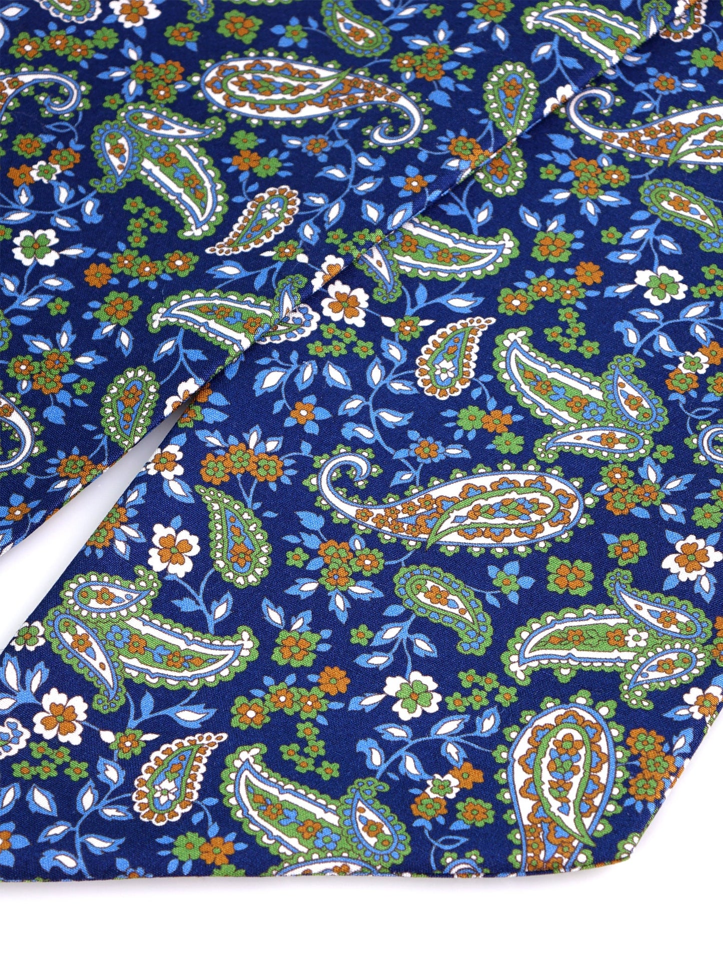 ABYSS blue panama silk twilly foulard