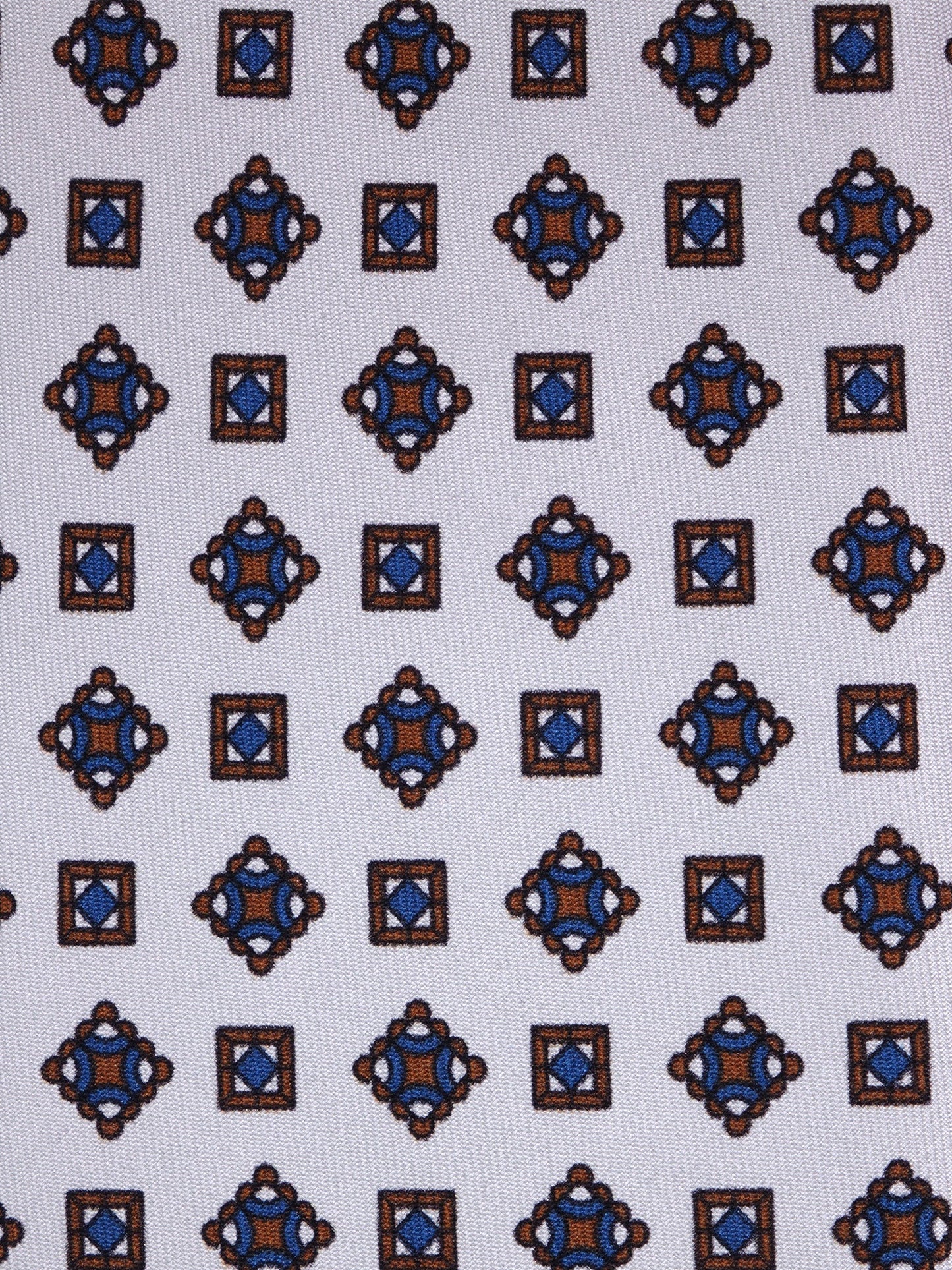 FLICK 3-fold printed silk tie white