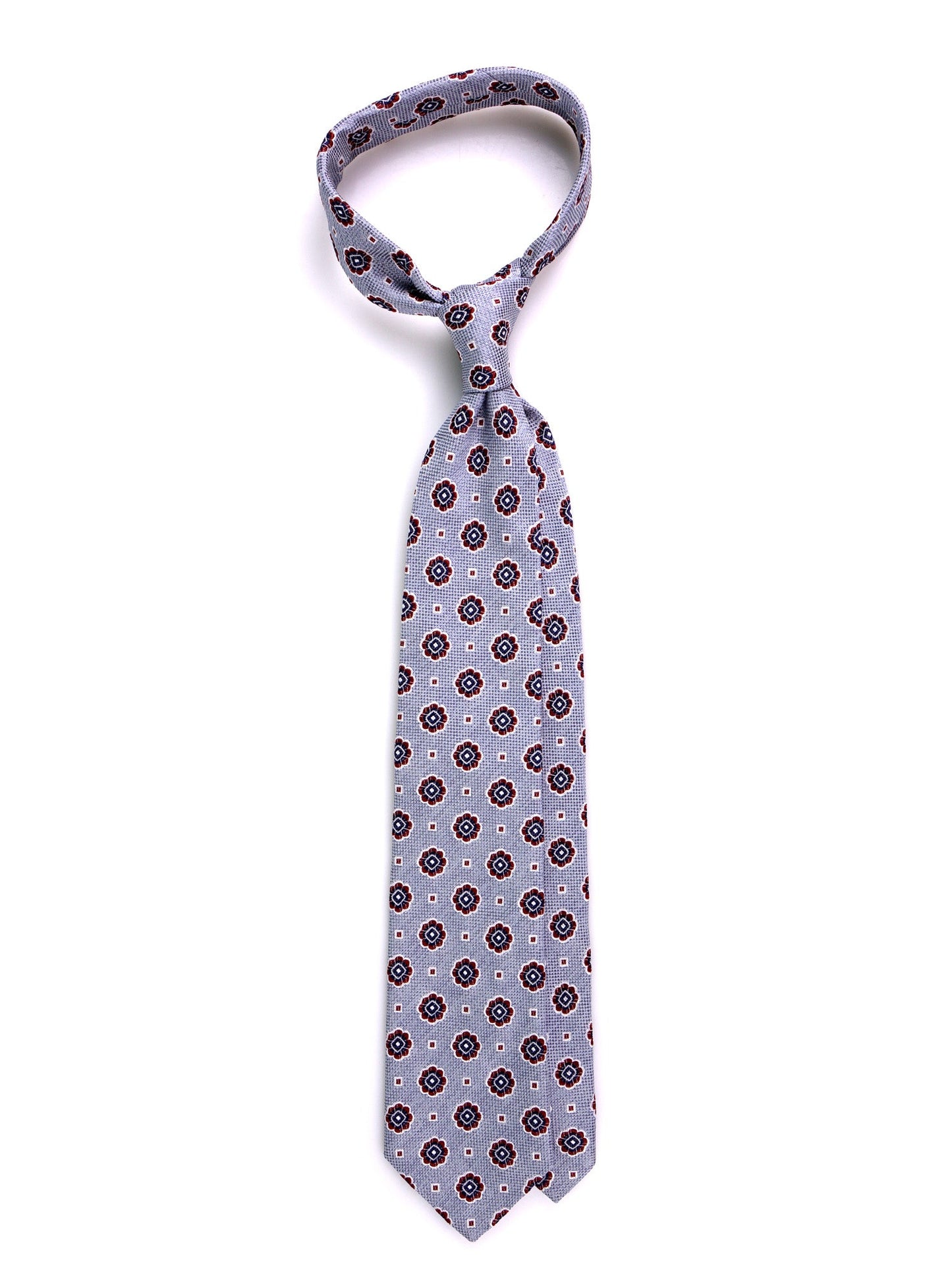 FREY 3-fold silk\cotton tie blue