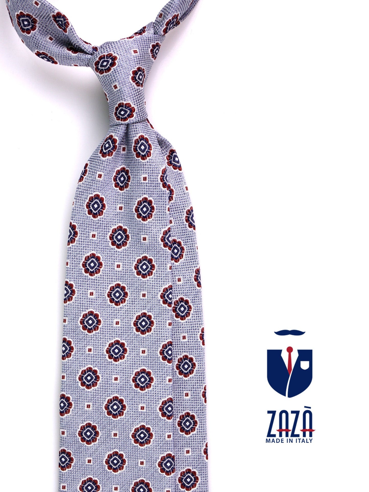 FREY 3-fold silk\cotton tie blue